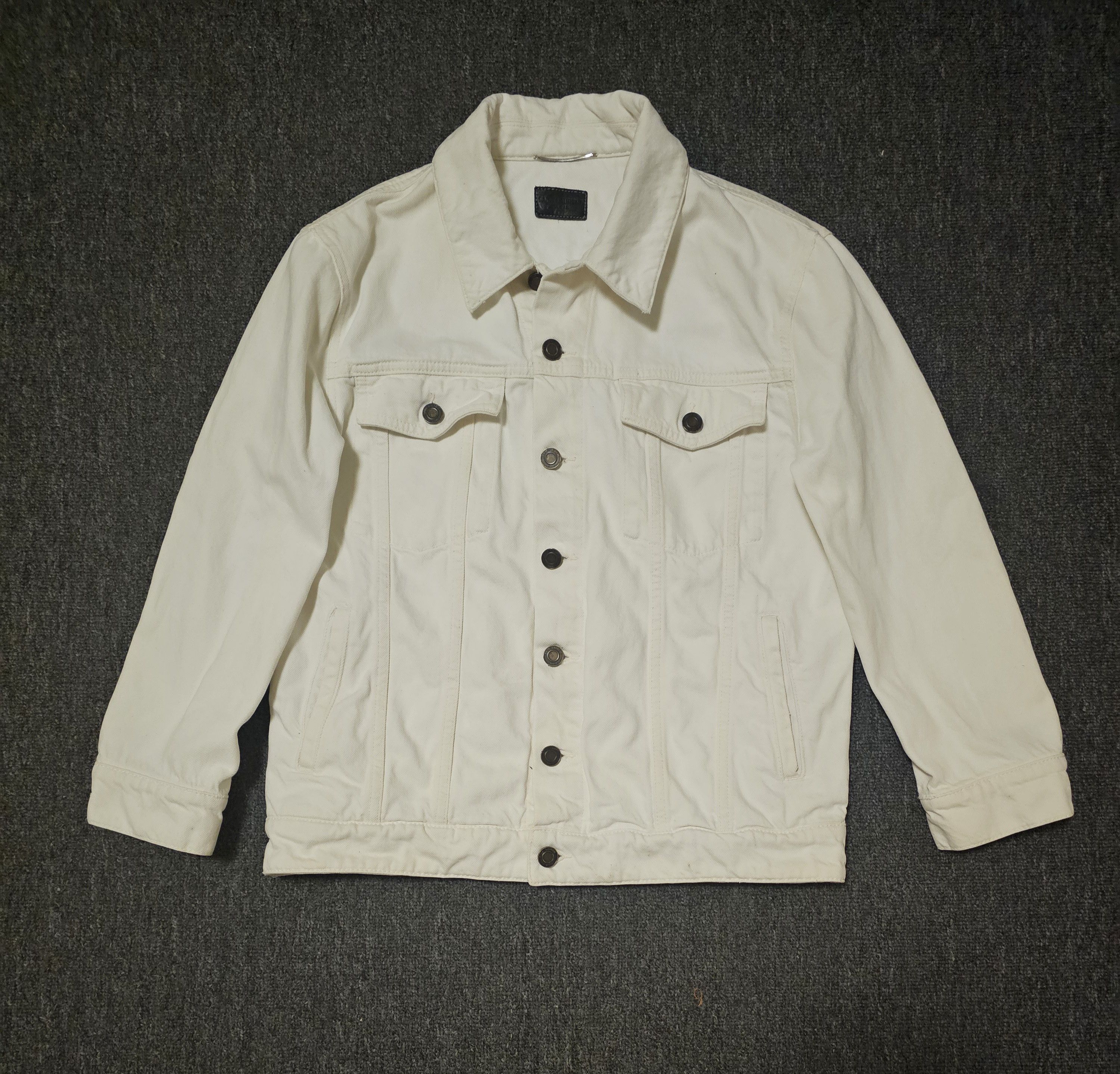 Saint Laurent Paris Saint Laurent Women's Beige Denim Jacket Size M Size M / US 6-8 / IT 42-44 - 1 Thumbnail