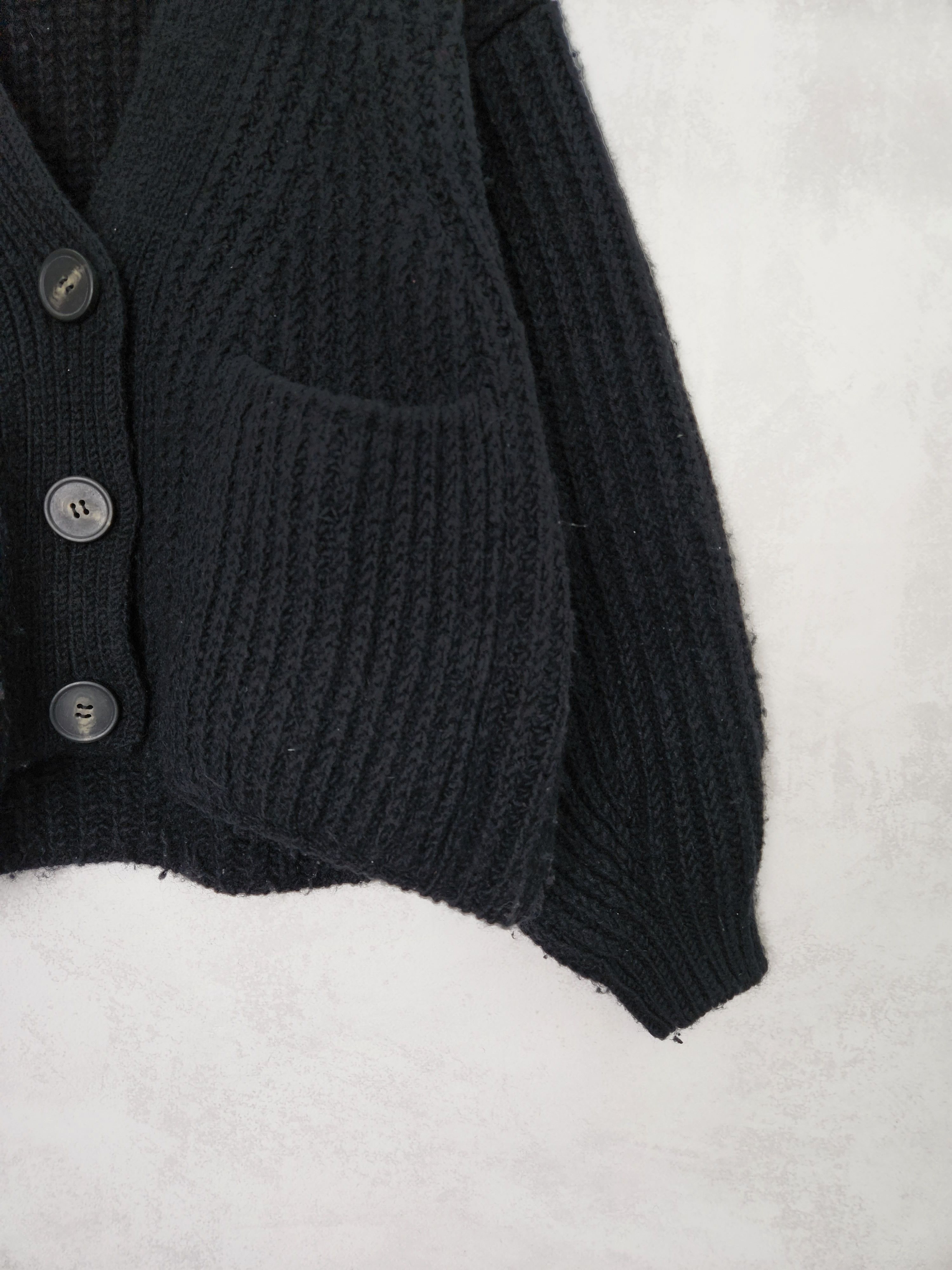 Acne Studios Acne Studios Hadlee Chunky heavy blak cardigan sweater Size XS / US 0-2 / IT 36-38 - 3 Thumbnail
