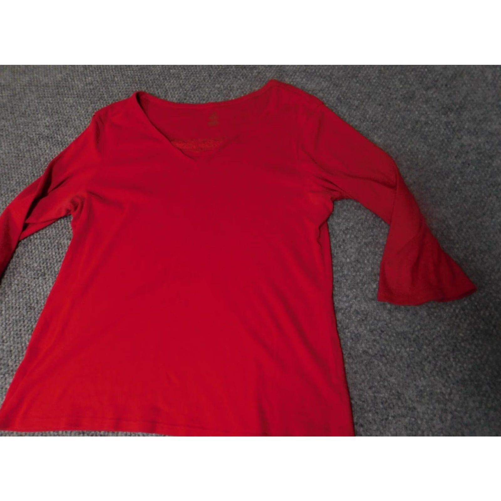 Vintage Bobbie Brooks Womens Sweater Large pullover Red Dolman Sleeve Crew Neck Cable-Knit Regular Fit Vintage No Size L / US 10 / IT 46 - 3 Thumbnail