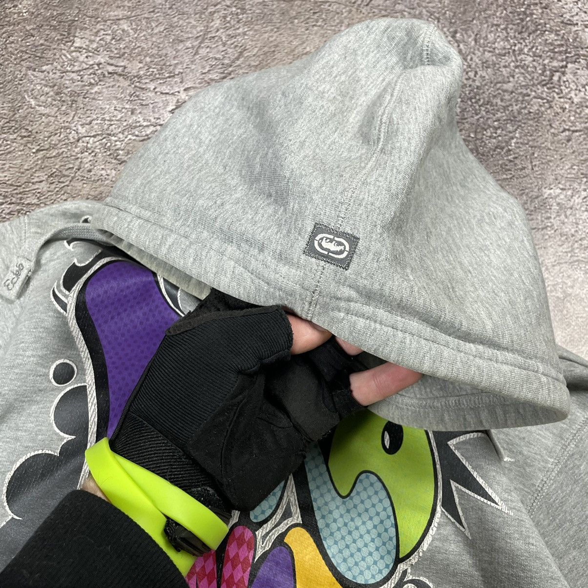 Vintage Vintage Y2K Ecko Graphic Hoodie Skate Streetwear Grey Slim S Size US S / EU 44-46 / 1 - 8 Thumbnail