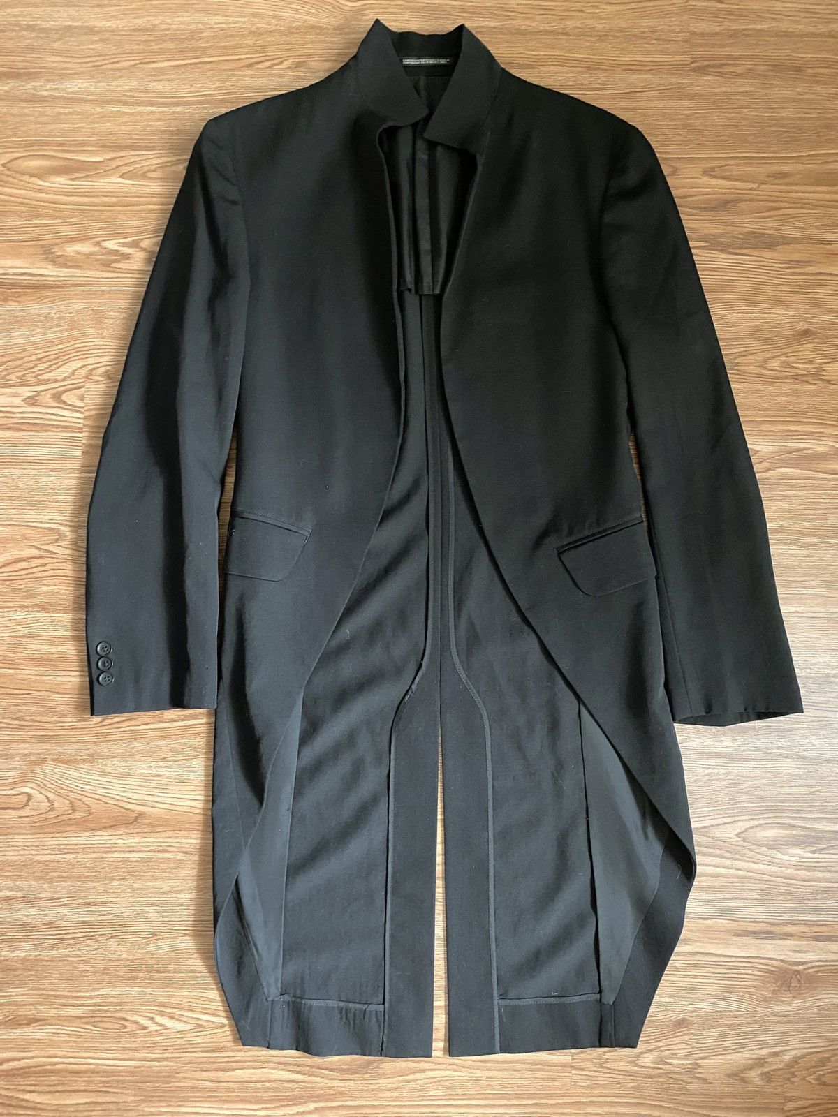 Yohji Yamamoto Yohji Yamamoto Pour Homme Wool Gabardine Morning Coat SS11 Size US M / EU 48-50 / 2 - 2 Thumbnail