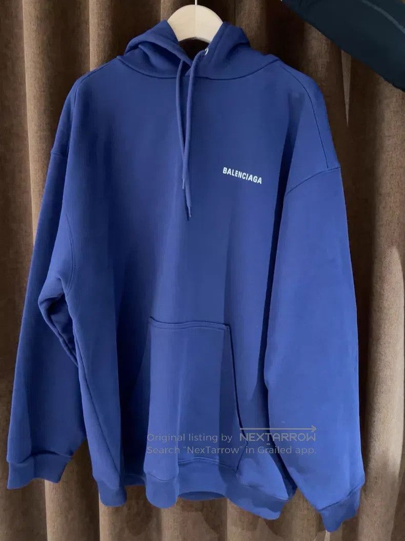 Balenciaga Balenciaga Blue hooded sweatshirt Size US L / EU 52-54 / 3 - 1 Thumbnail