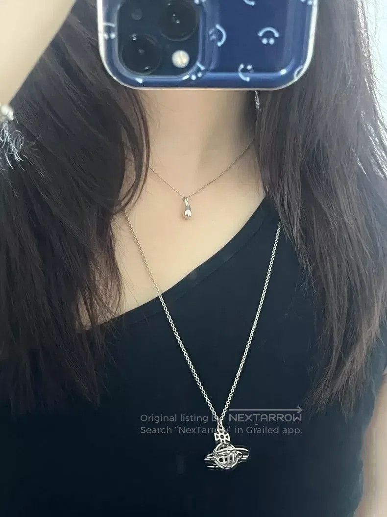 Vivienne Westwood Vivienne Westwood Bow Saturn Pendant Necklace Orb Size ONE SIZE - 5 Thumbnail