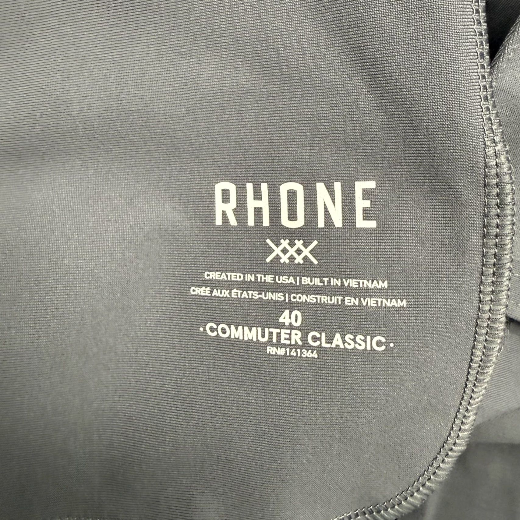 Rhone Rhone Mens 40x25 Blue Commuter Classic Dress Pants Polyester Flat Front Straight Leg Pockets Zip Fly Travel Business Casual Size US 40 / EU 56 - 4 Thumbnail