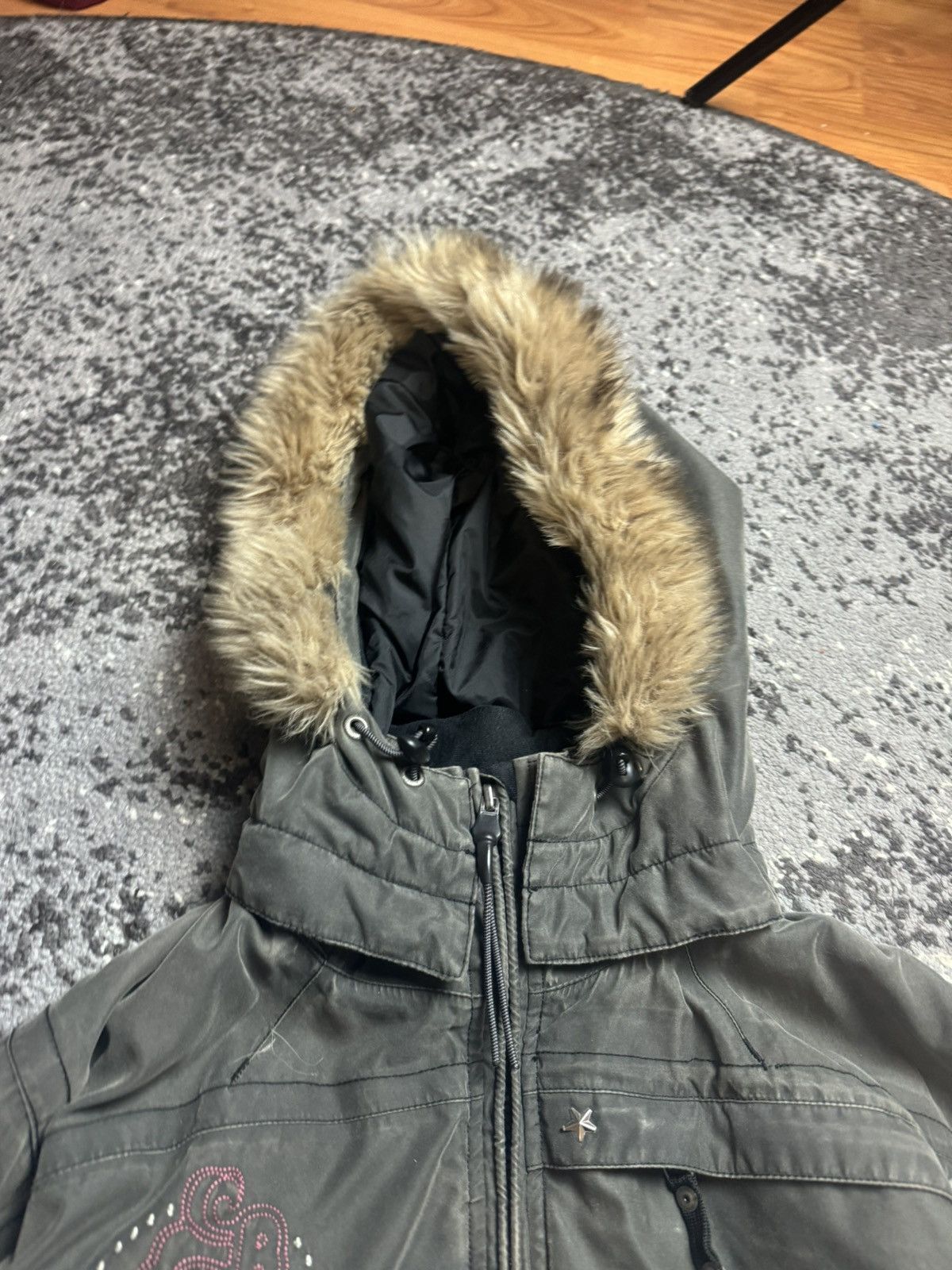 Vintage × khujo Vintage Y2K Brunotti Bomber 90s Fur Collar Avantgarde Jacket Size US S / EU 44-46 / 1 - 3 Thumbnail