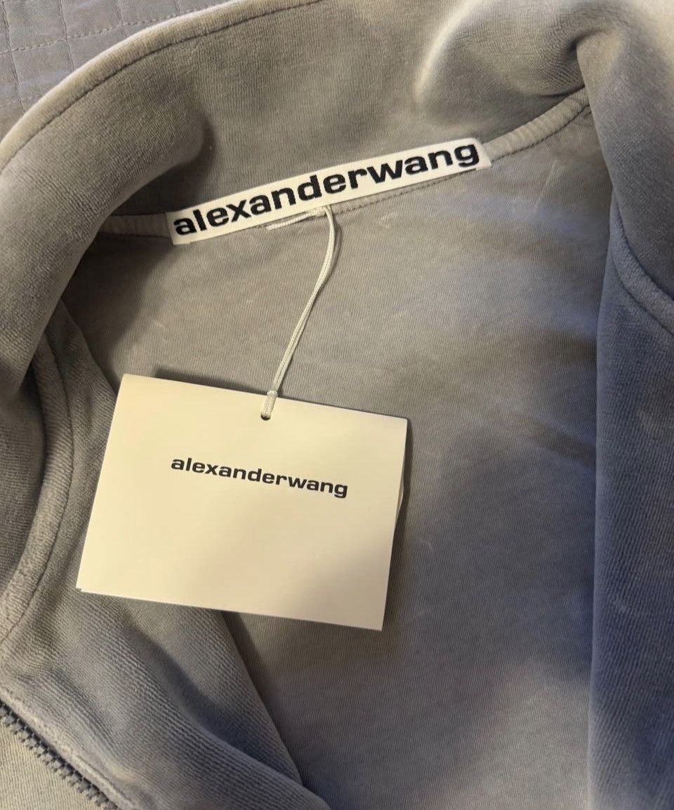 Alexander Wang Alexander Wang Embossed Logo Velour Track Jacket Size US XL / EU 56 / 4 - 4 Thumbnail
