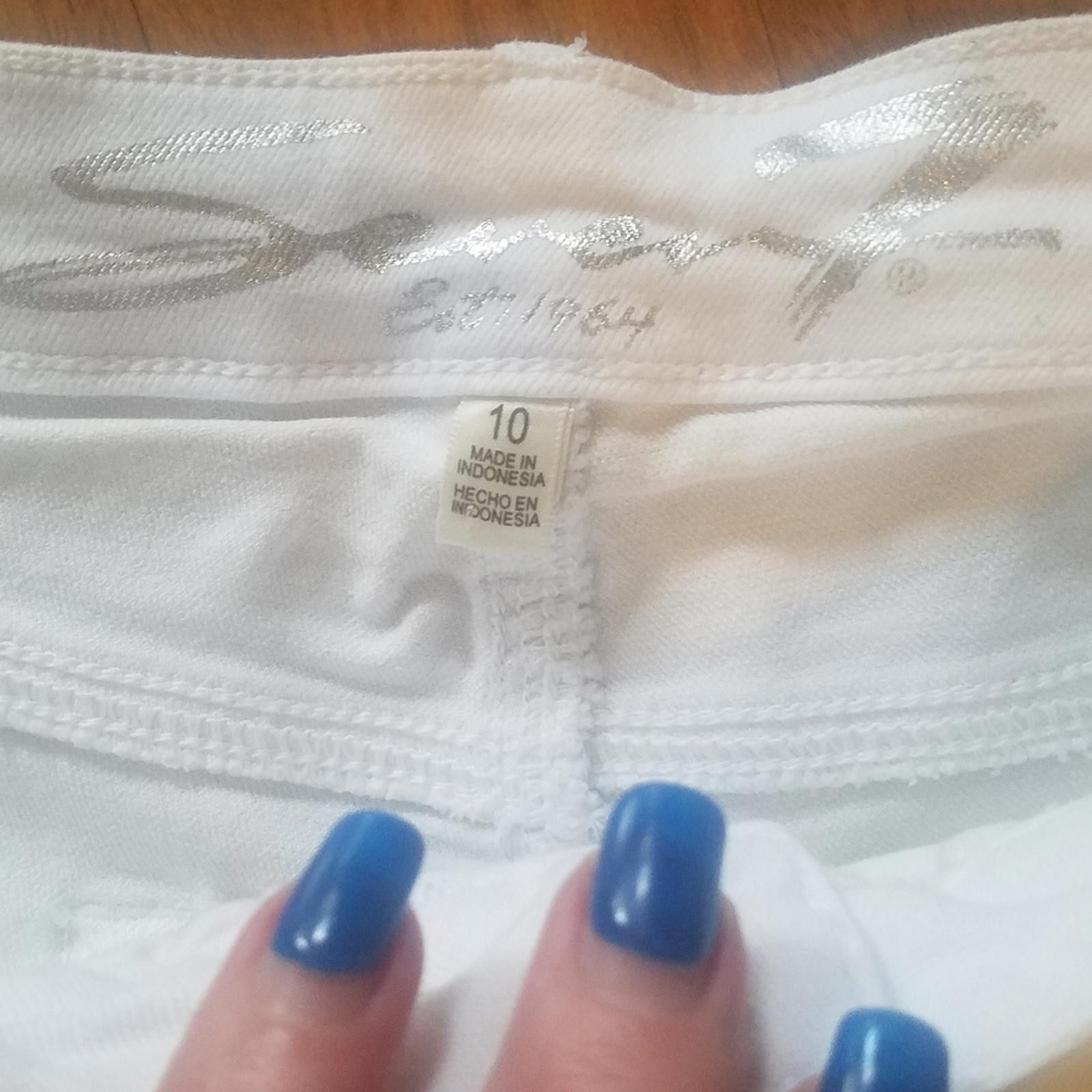 Seven 7 Seven7 White Denim Shorts Size 10 Size 32" / US 10 / IT 46 - 3 Thumbnail