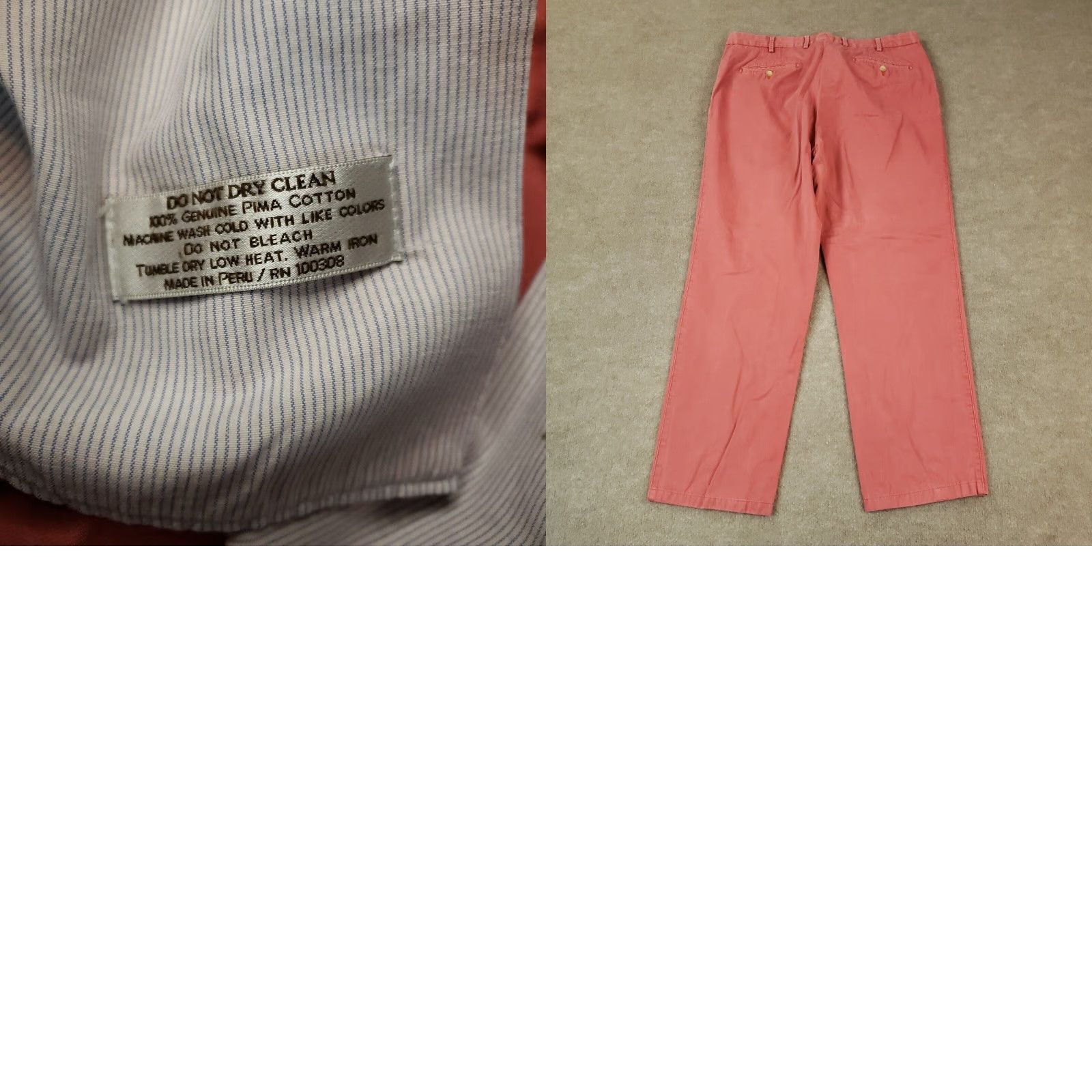 Peter Millar Peter Millar Pants Mens 34x28 Pink Chino Flat Front Straight Leg Golf Casual Mens Size US 34 / EU 50 - 8 Thumbnail