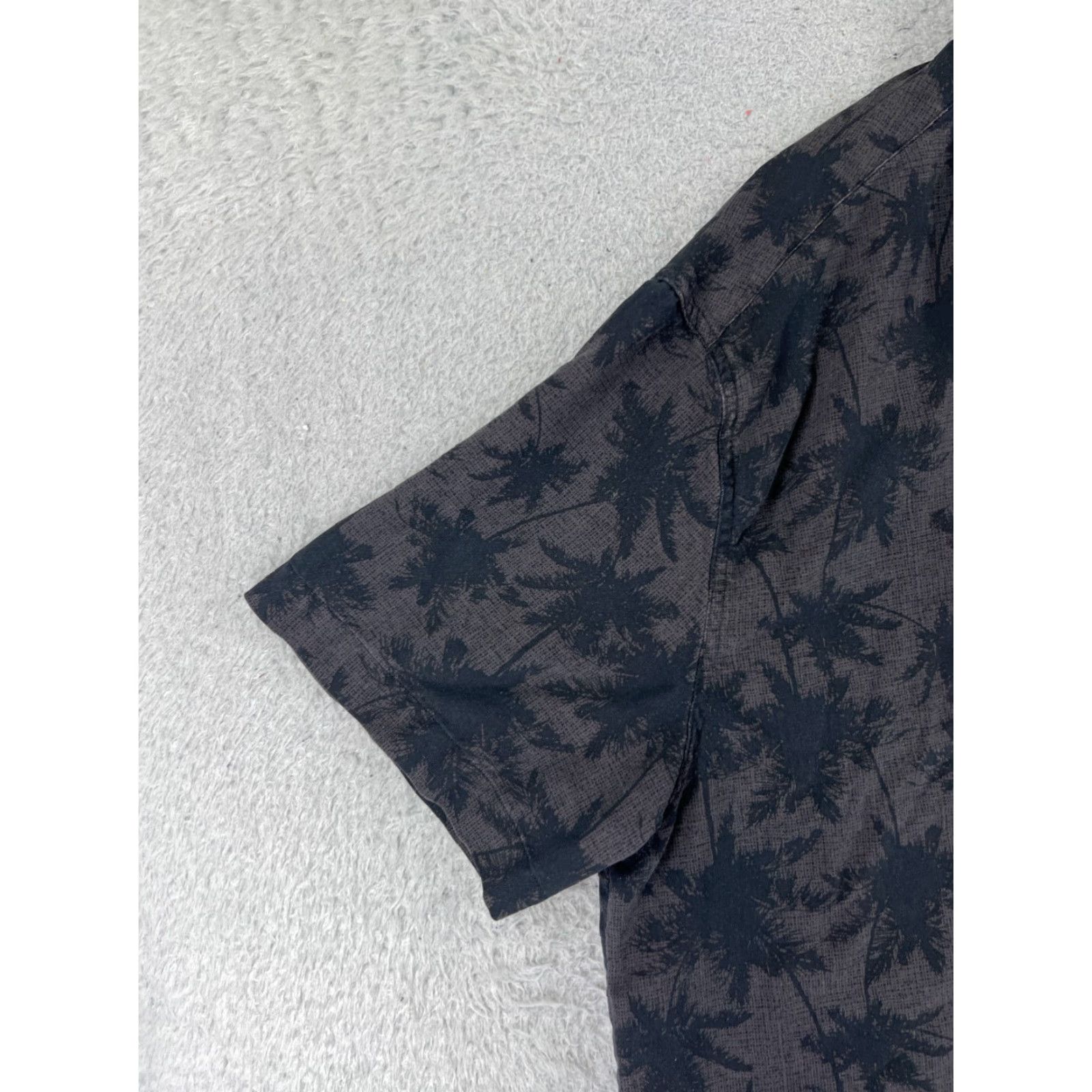 Nat Nast Nat Nast Shirt Adult XL Black Button-Up Silk Blend Floral Palm Print Size US XL / EU 56 / 4 - 3 Thumbnail