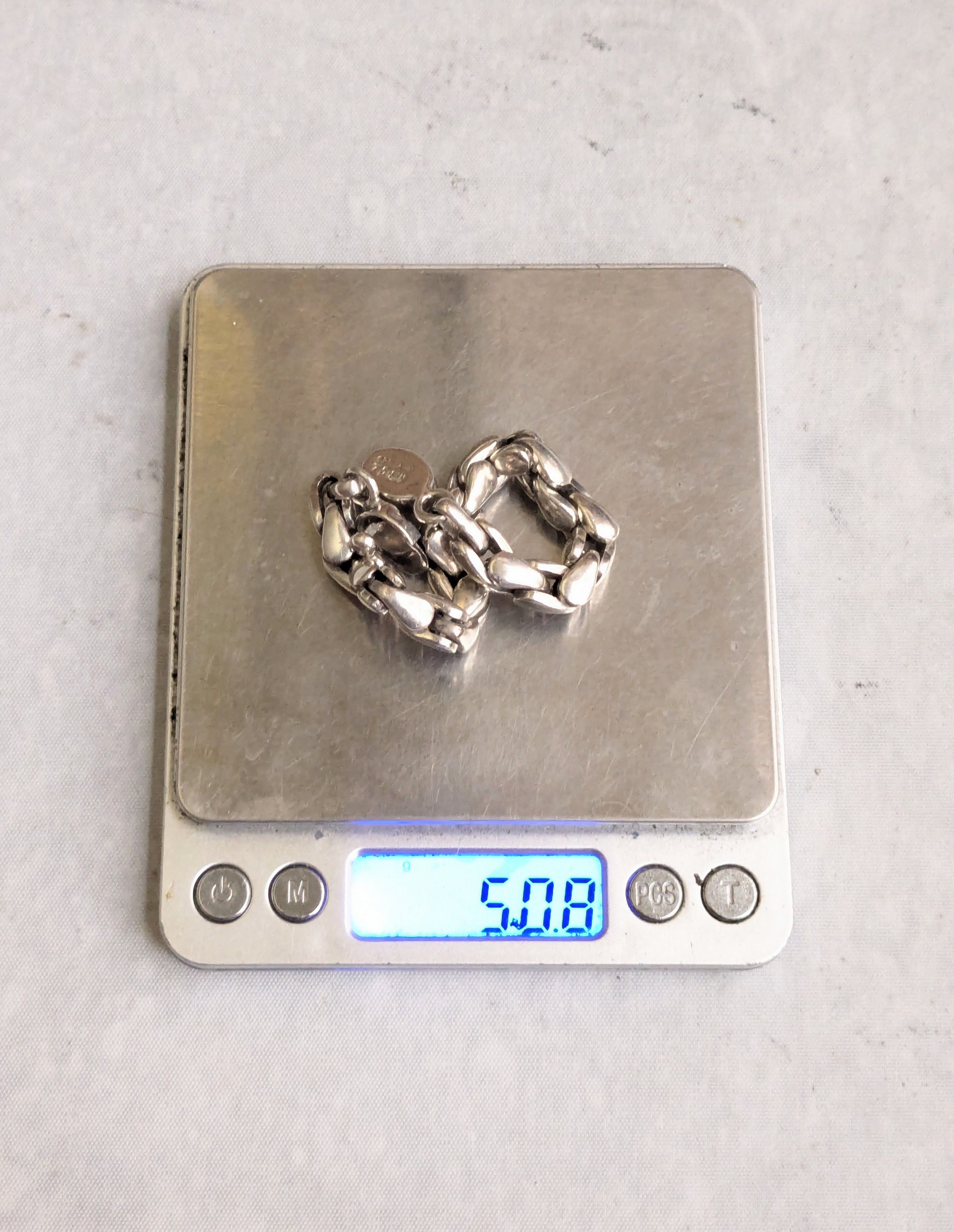 Jewelry Vintage Sterling Silver Bracelet Box Link Wheat Foxtail 6.5" Size ONE SIZE - 15 Thumbnail