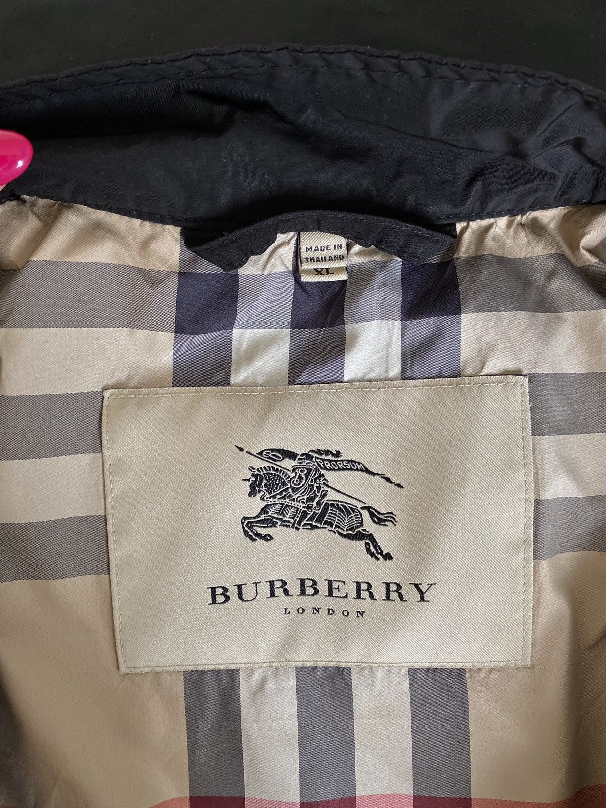 Burberry Burberry Black Windproof/Waterproof Jacket, Size:XL Size US XL / EU 56 / 4 - 11 Thumbnail