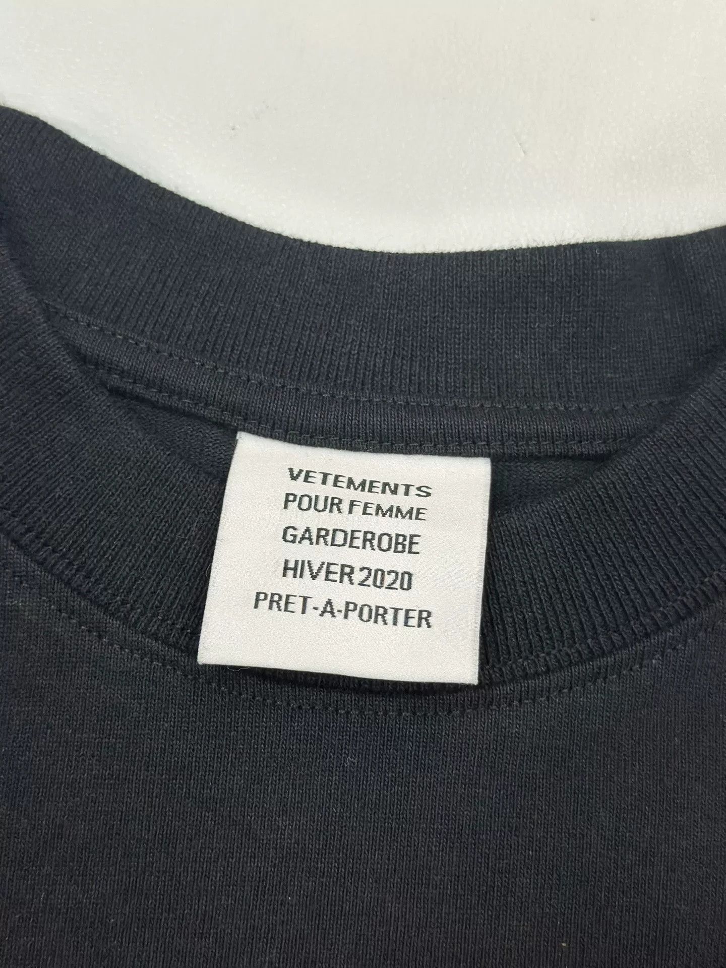 Vetements VETEMENTS Black Short-Sleeve Top Size US XS / EU 42 / 0 - 2 Thumbnail
