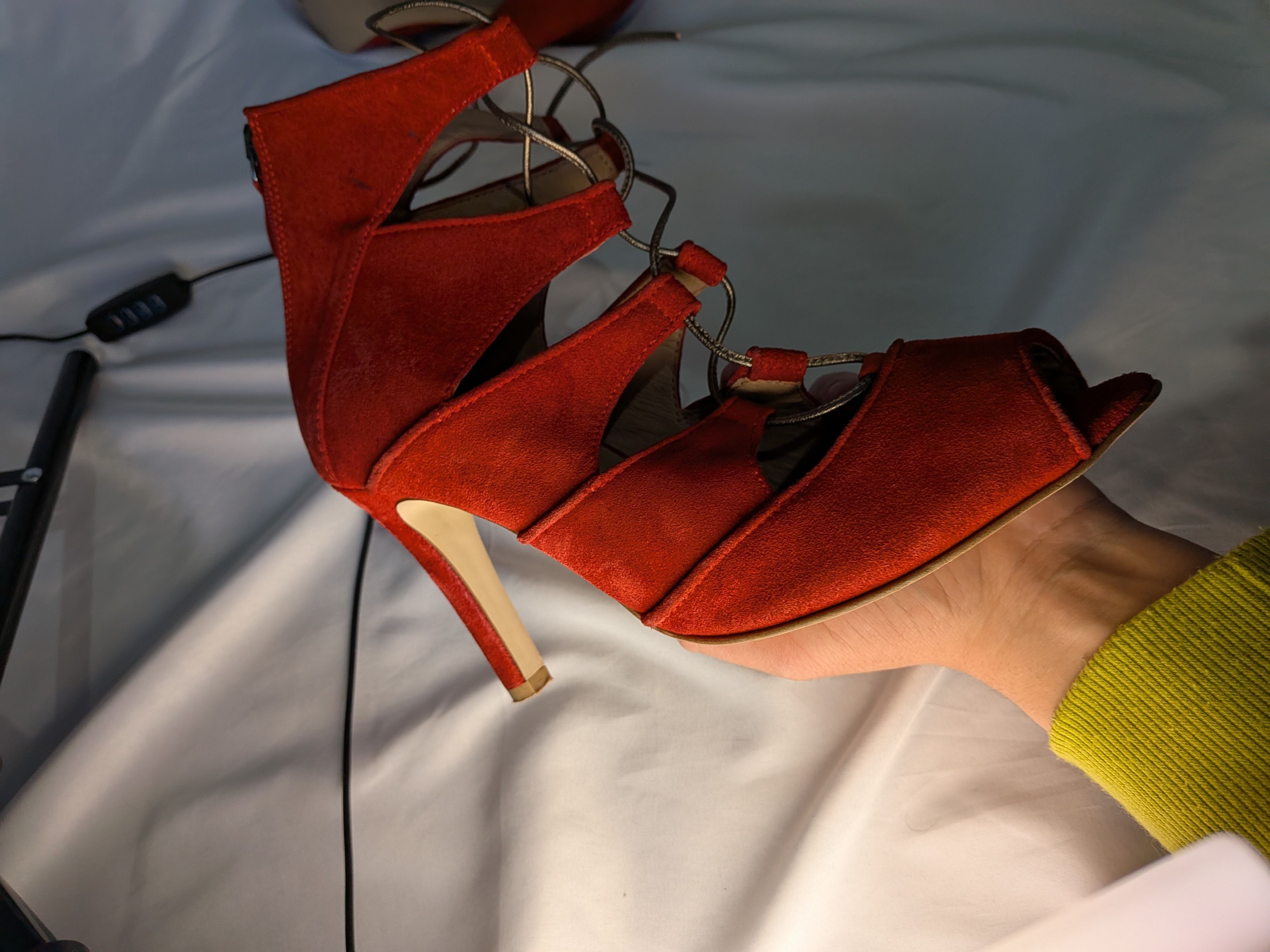 Versace Versace 19V69 Italia Red Suede Heels Pumps Size 40 Us 9 Size US 10 / IT 40 - 15 Thumbnail