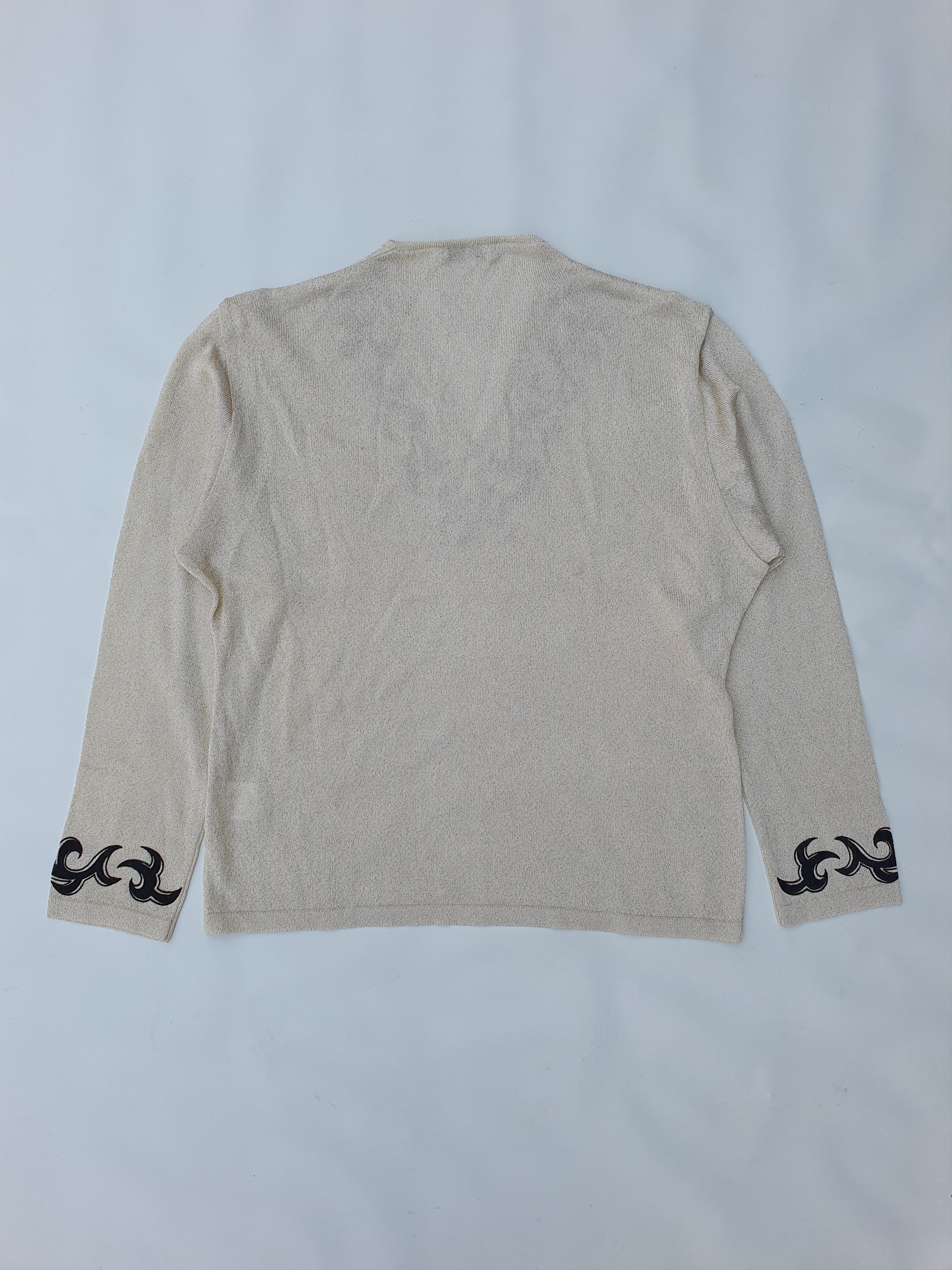 Dior Tribal Gold Glitter Knit T-shirt Size US S / EU 44-46 / 1 - 4 Thumbnail