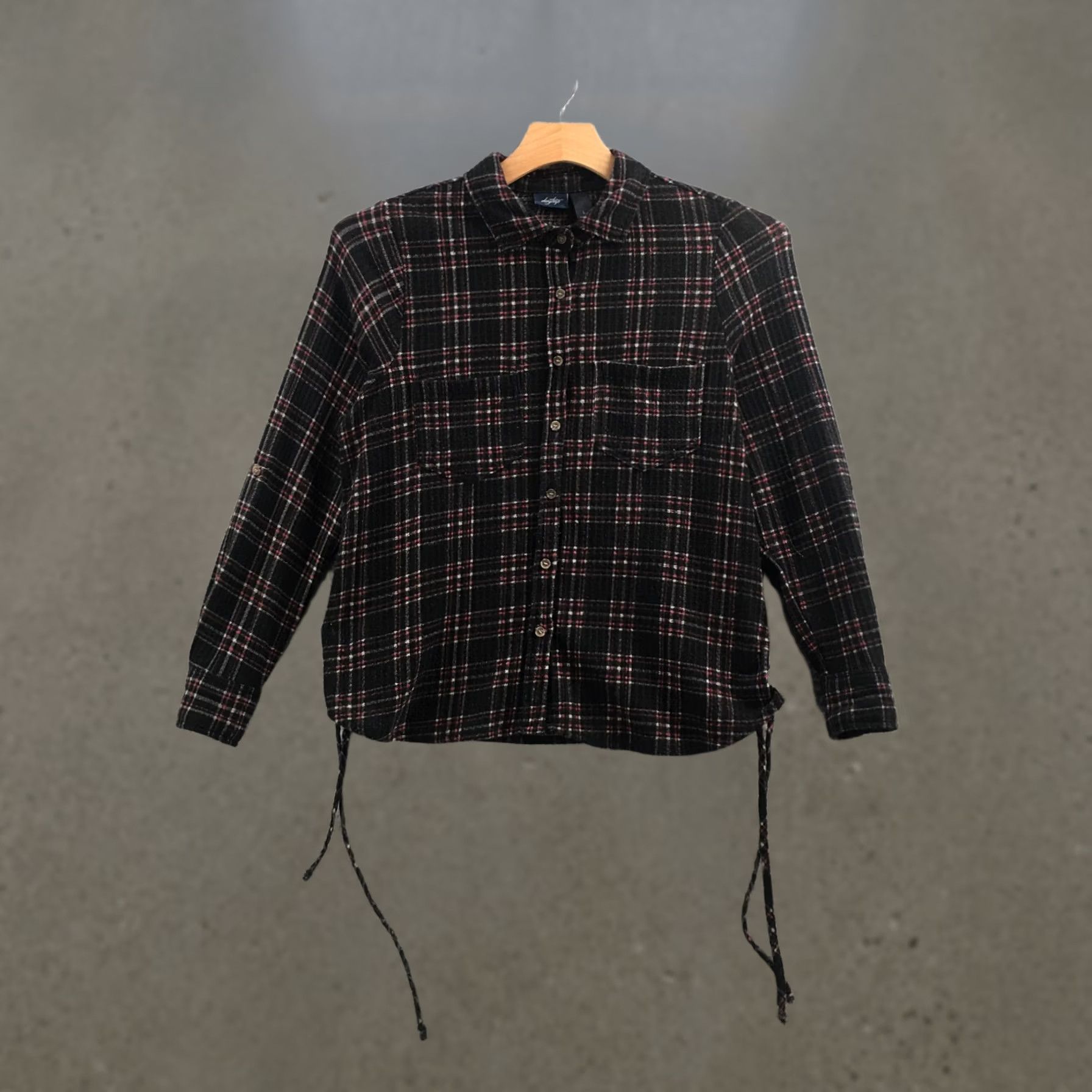 Vintage Daytrip Shirt Womens Button Up Plaid Black Long Sleeve Collared Large Size L / US 10 / IT 46 - 1 Thumbnail
