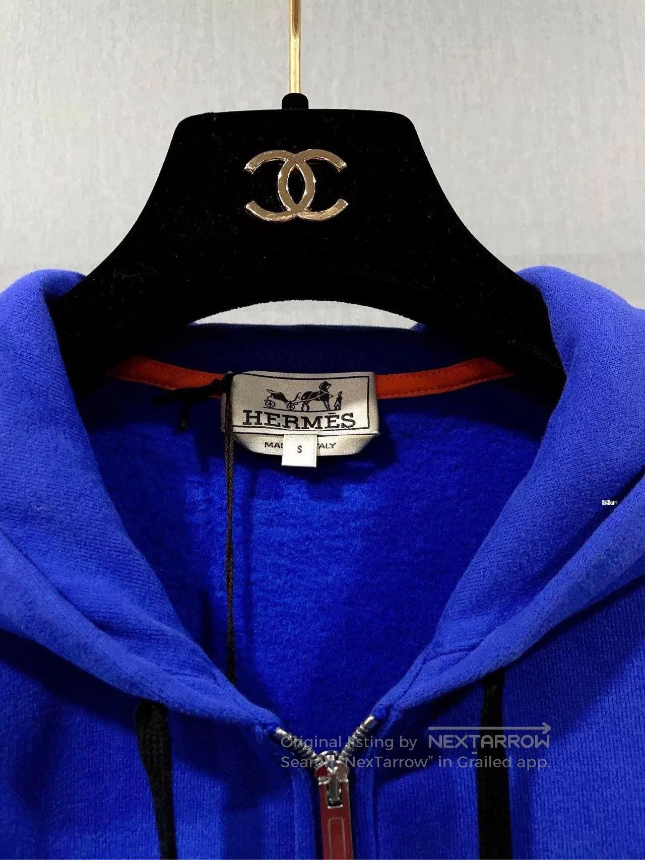 Hermes Hermes Blue Hooded Casual Sweatshirt. Size US S / EU 44-46 / 1 - 8 Thumbnail