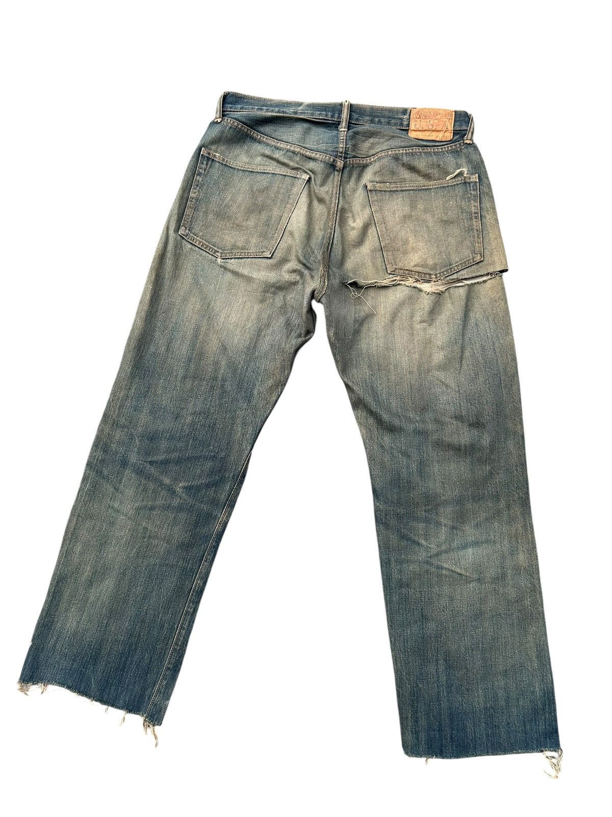 Kapital Thrashed Vintage Sugar Cane Selvedge Denim Jeans Grunge Size US 34 / EU 50 - 14 Thumbnail