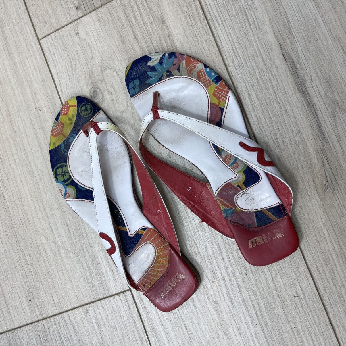 Evisu 00s Women’s Vintage Evisu Heels Shoes Flip Flops Y2K Size US 6 / IT 36 - 7 Thumbnail