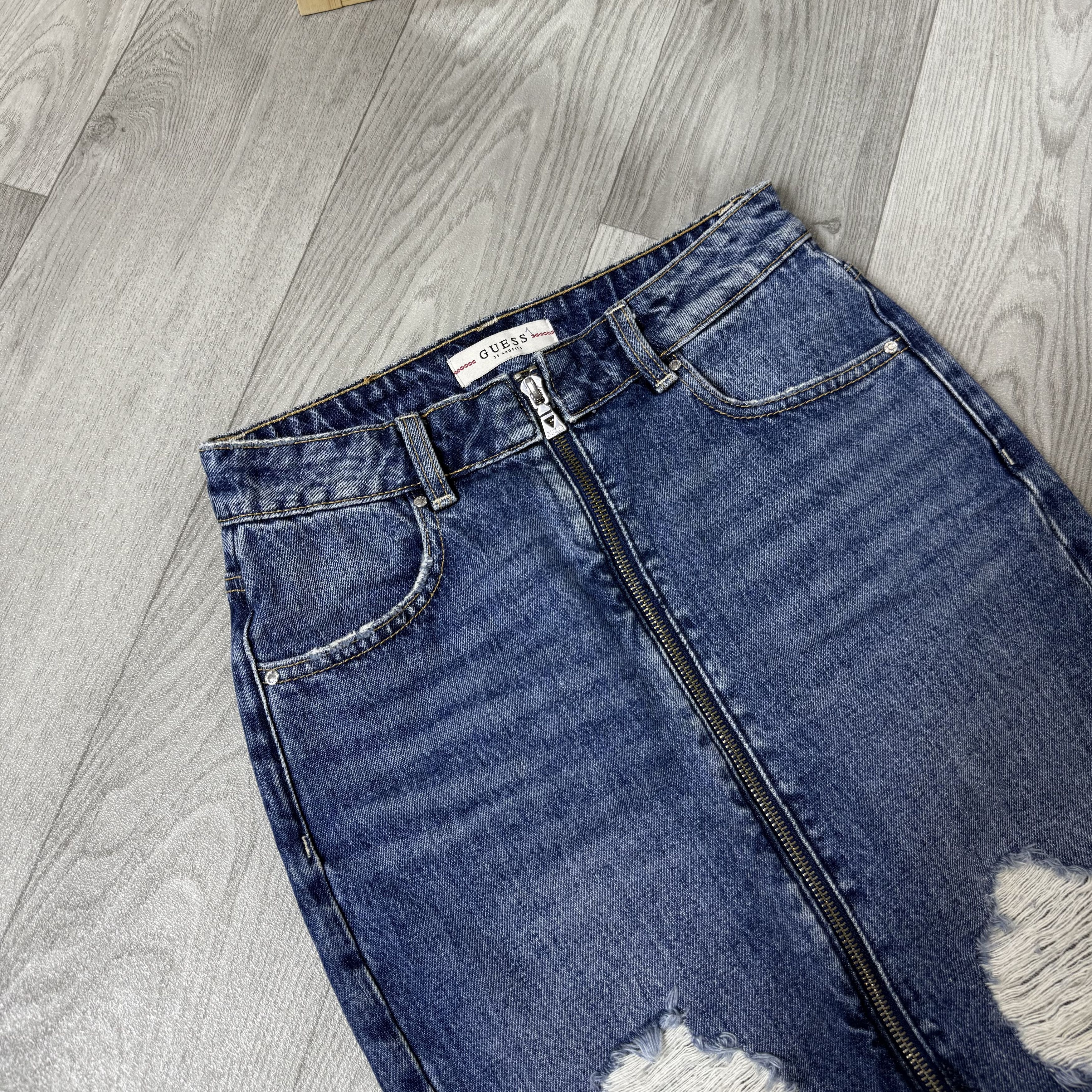 Guess Guess Women's Midi Denim Stonewashed Skirt Jeans 24 Size 24" / US 00 / IT 34 - 11 Thumbnail