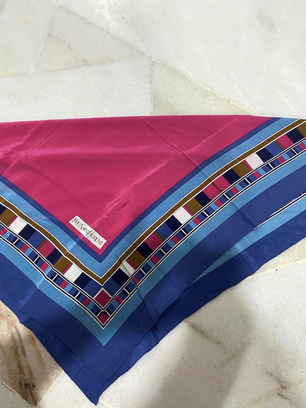 Yves Saint Laurent Vintage Yves Saint Laurent Silk Scarf Size ONE SIZE - 7 Thumbnail