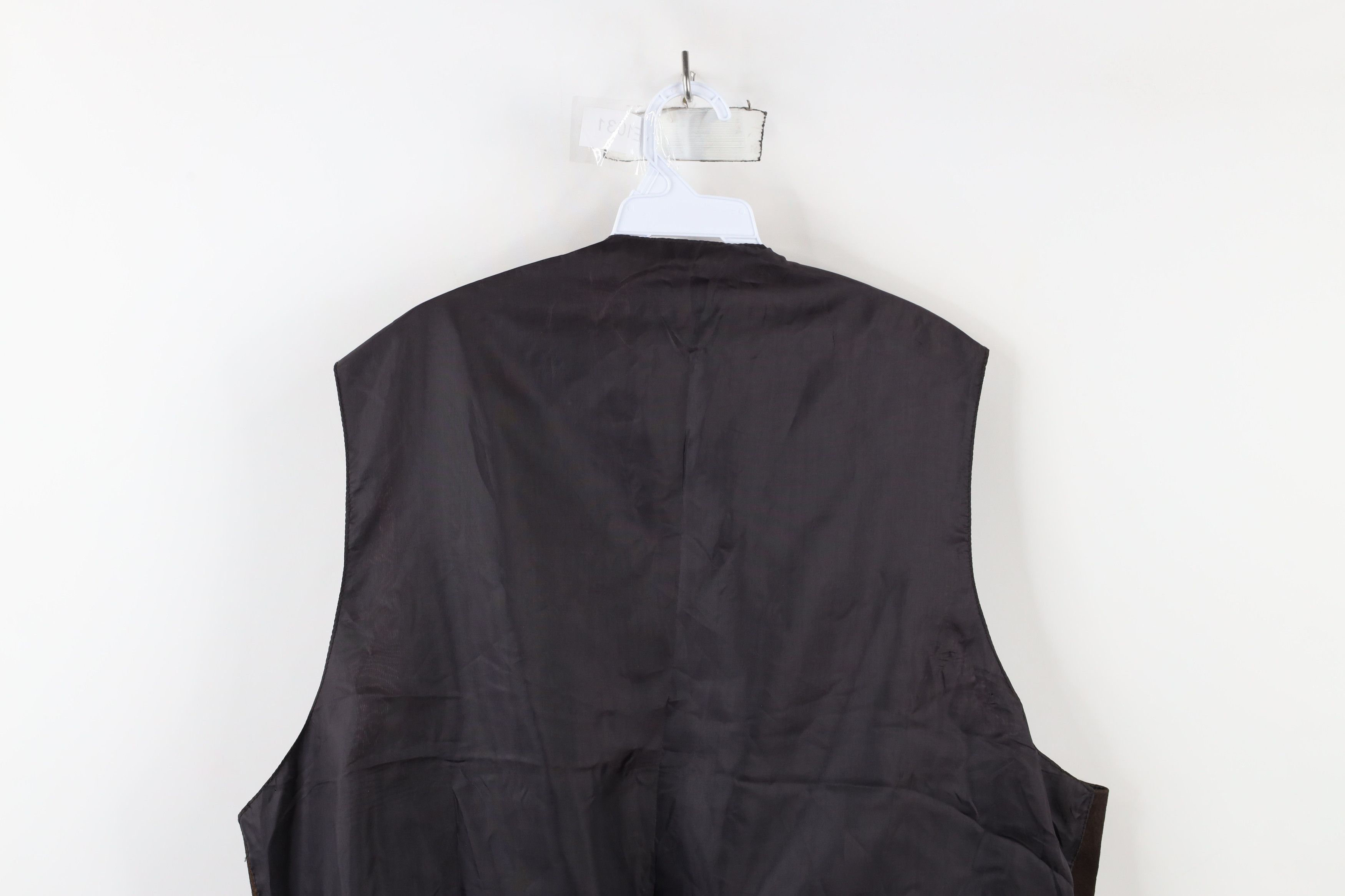 Vintage Vintage 90s Streetwear Buckle Back Suede Leather Vest Jacket Size US XL / EU 56 / 4 - 12 Thumbnail