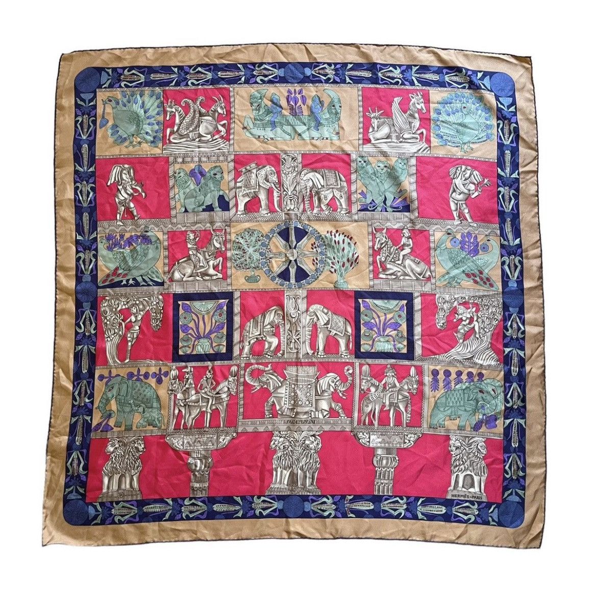 Hermes Torana Hermes Silk Scraf by Annie Faivre in 1987 Size ONE SIZE - 2 Thumbnail