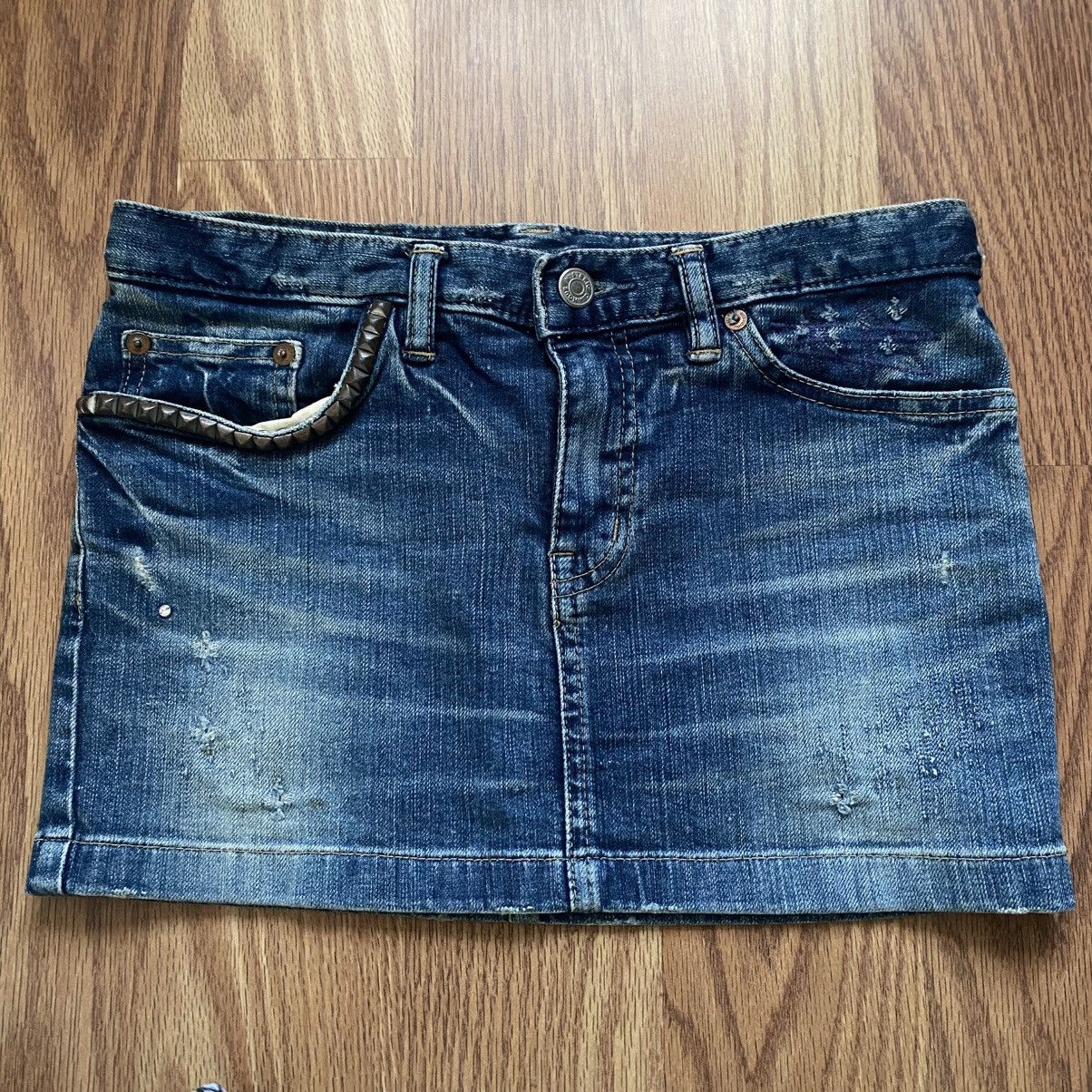 Hysteric Glamour hysteric glamour studded mini skirt | Grailed