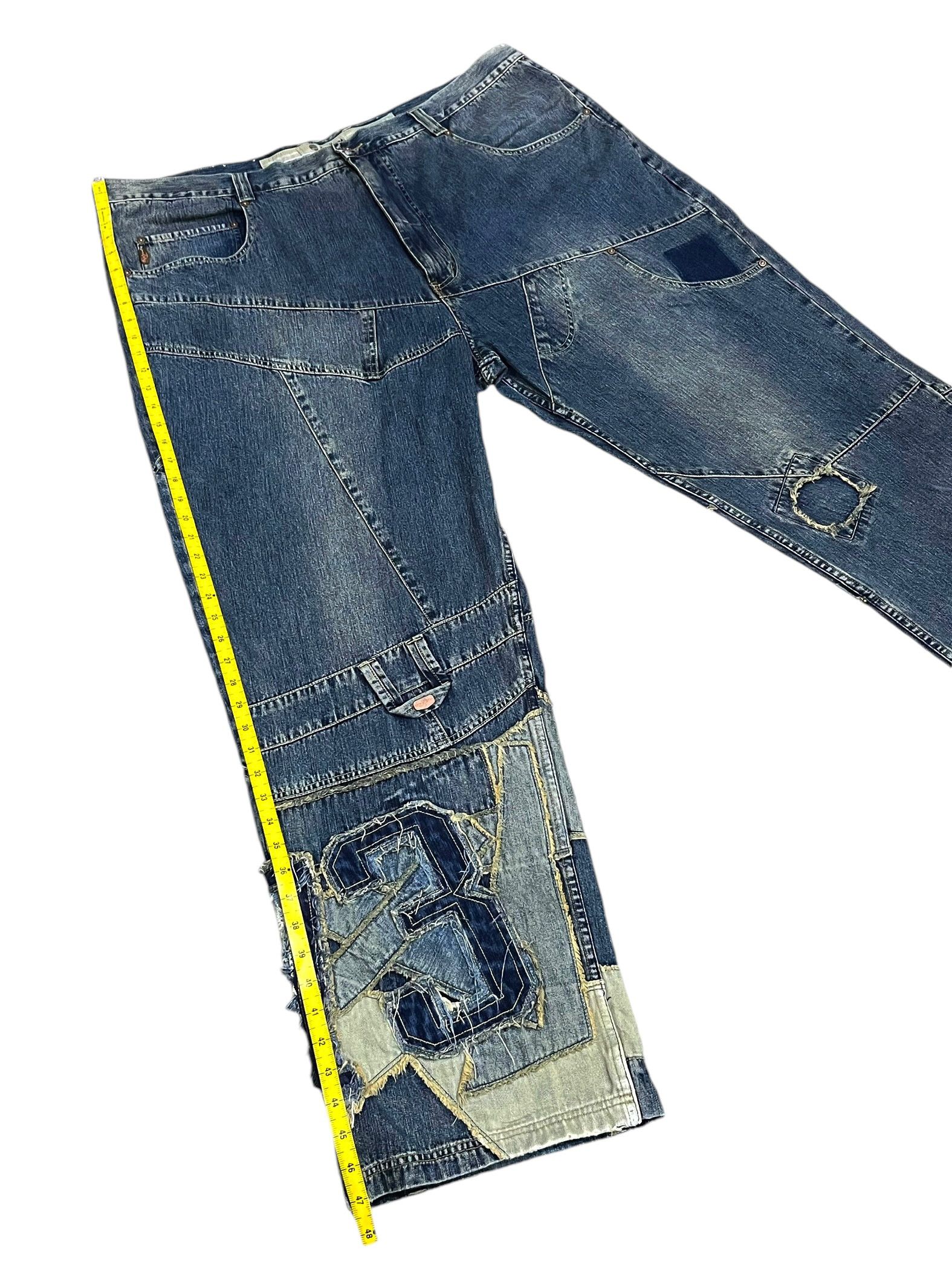 Pepe Jeans SIZE 48” BIG SIZE ULTRA RARE💥Vtg PEPE JEANS Patchwork Denim Size US 44 / EU 60 - 20 Thumbnail
