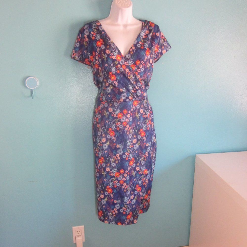 Ellen Tracy Lindy Bop Womens Size 12 "Purple Blooming" Dress Size L / US 10 / IT 46 - 1 Thumbnail