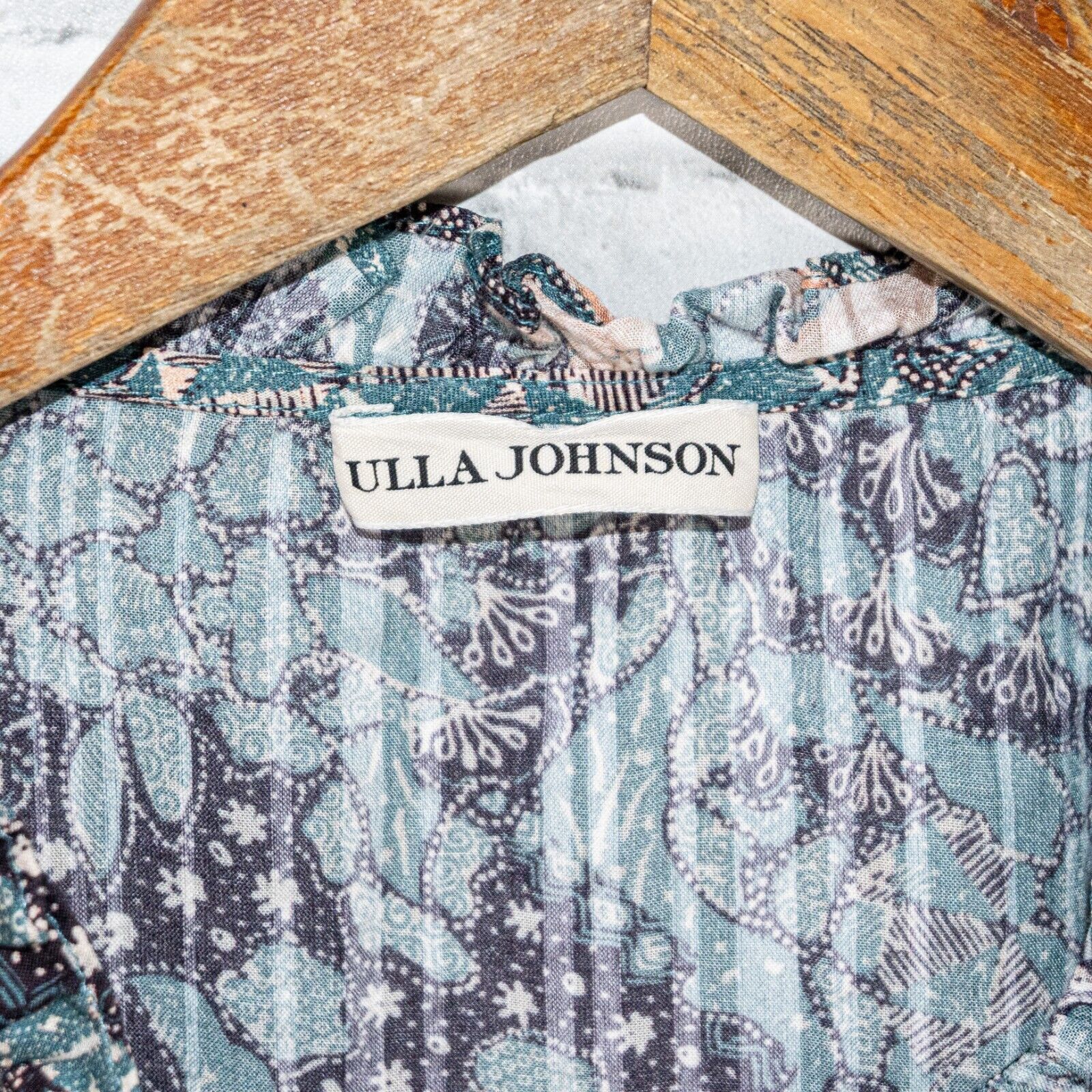 Ulla Johnson Ulla Johnson Manet Blouse Azul Floral BOHO Ruffle trime 0 Size XS / US 0-2 / IT 36-38 - 3 Thumbnail
