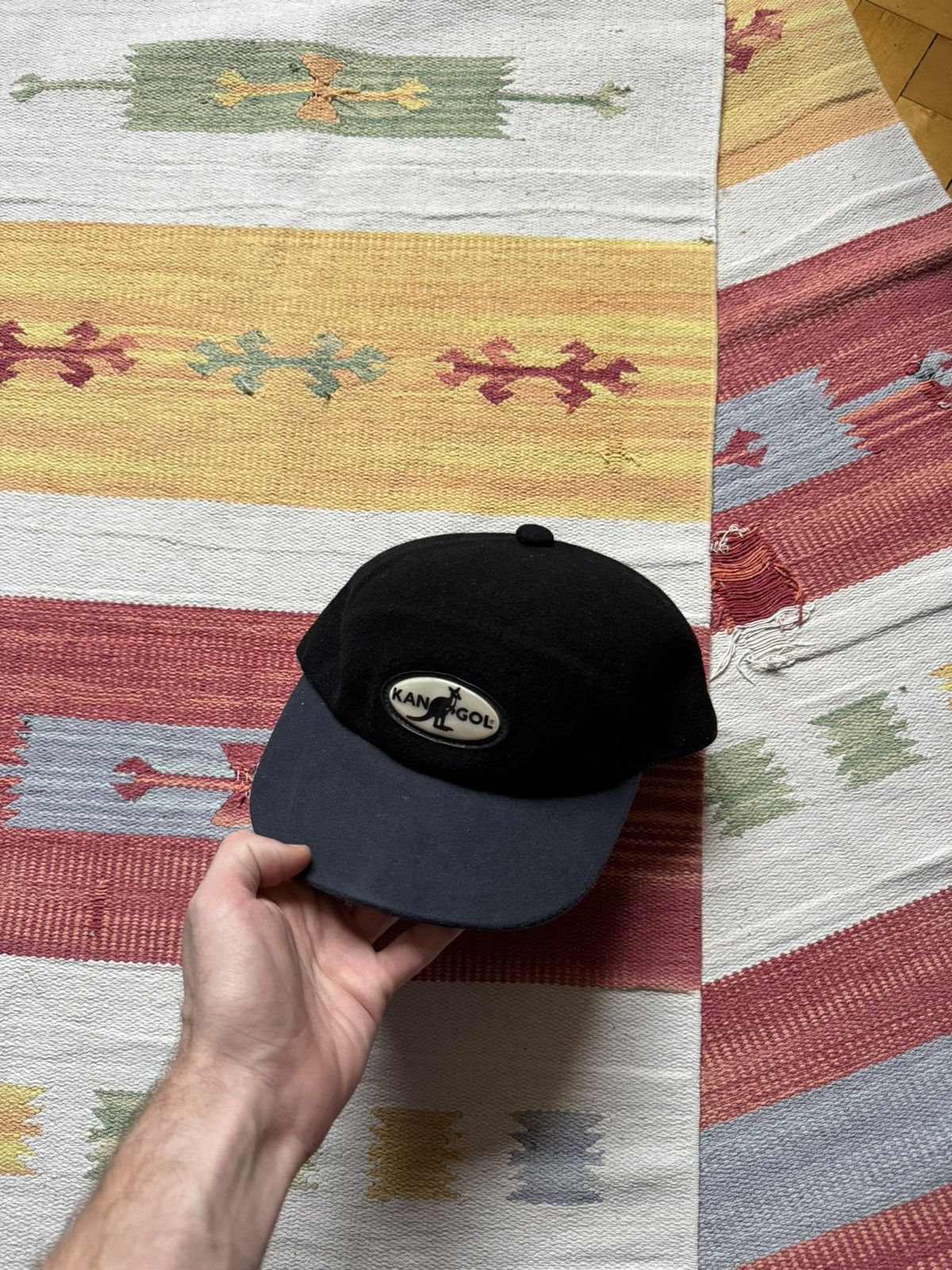 Vintage Vintage 90’s Kangol y2k Black Wool Hat Size ONE SIZE - 3 Thumbnail