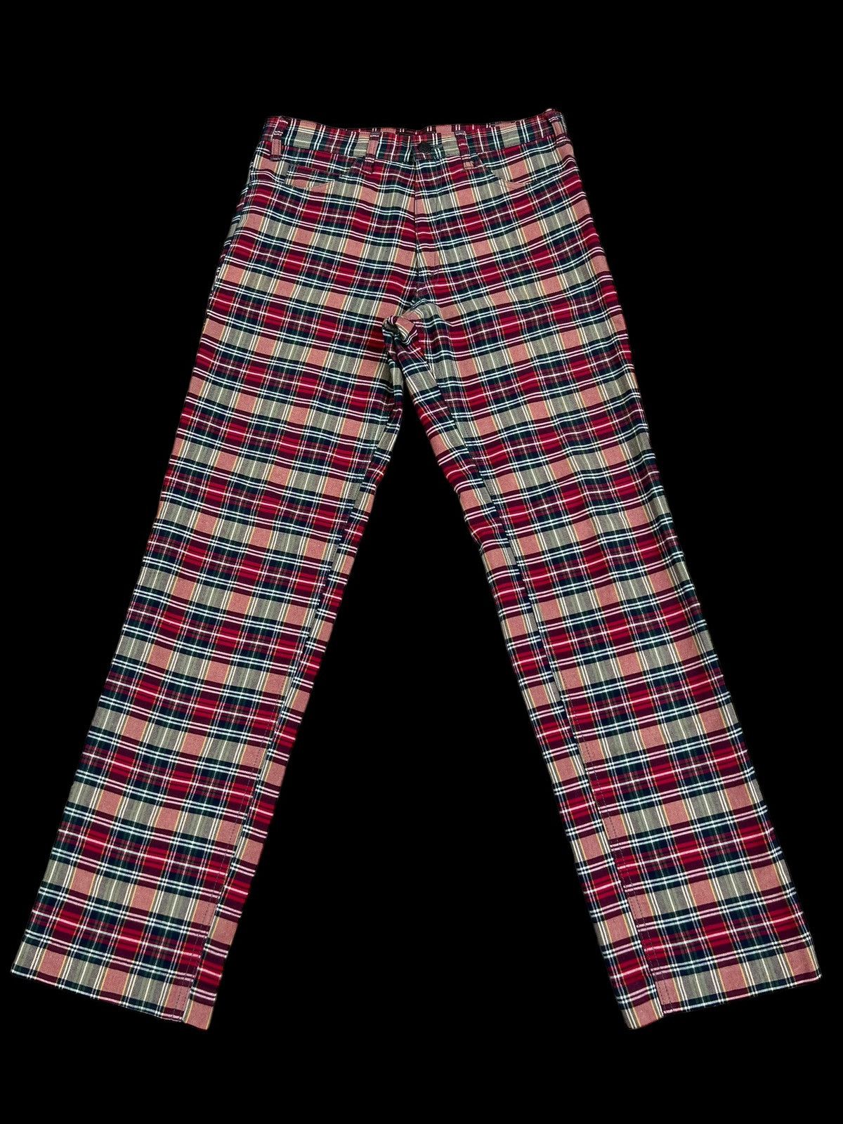 image of Designer Gowest Japan Tartan Plaid Check Trouser Pant, Men's (Size 30)