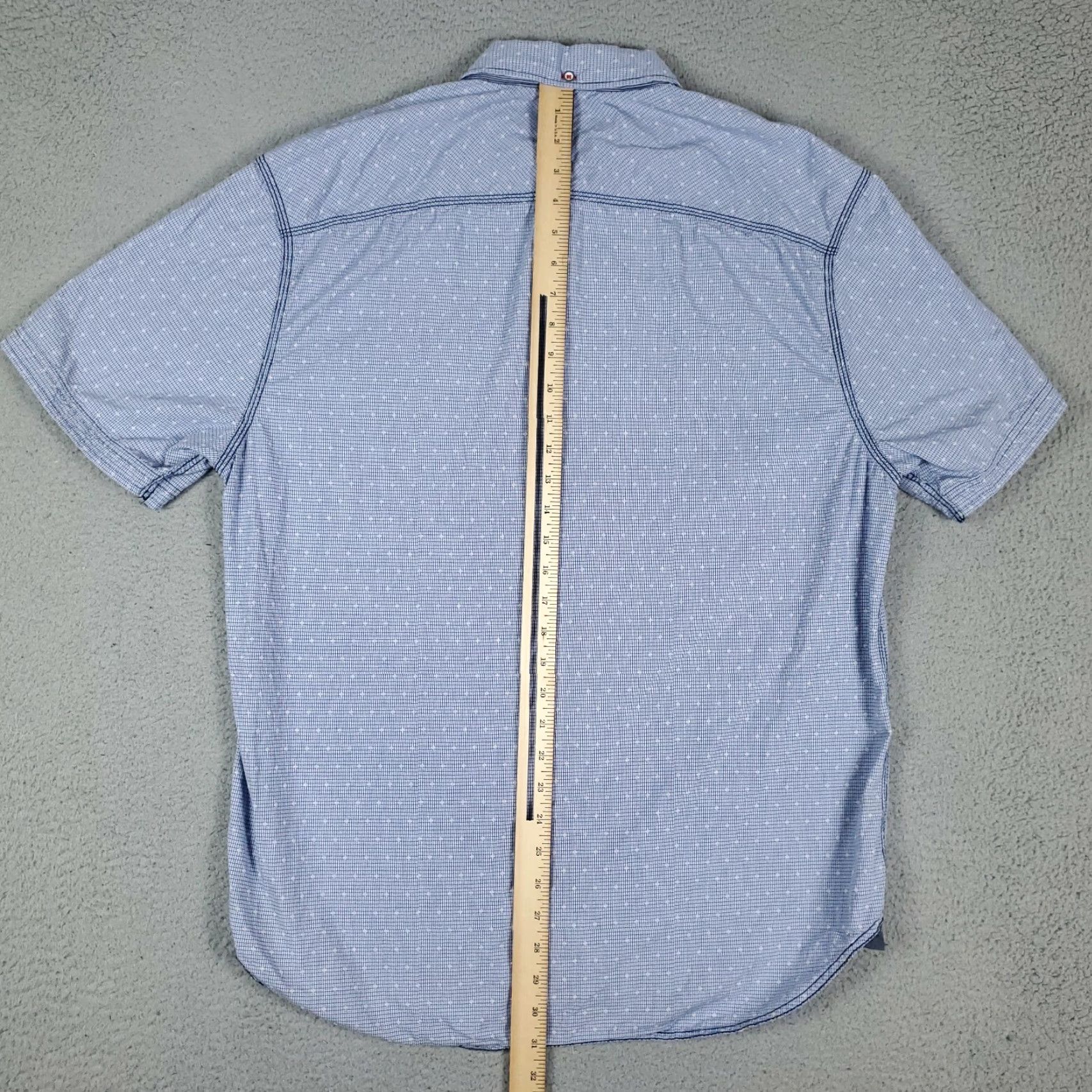 Vintage Thread & Cloth Blue Check Short Sleeve Button-Up Shirt XL Mens Casual Modern Size US XL / EU 56 / 4 - 5 Thumbnail