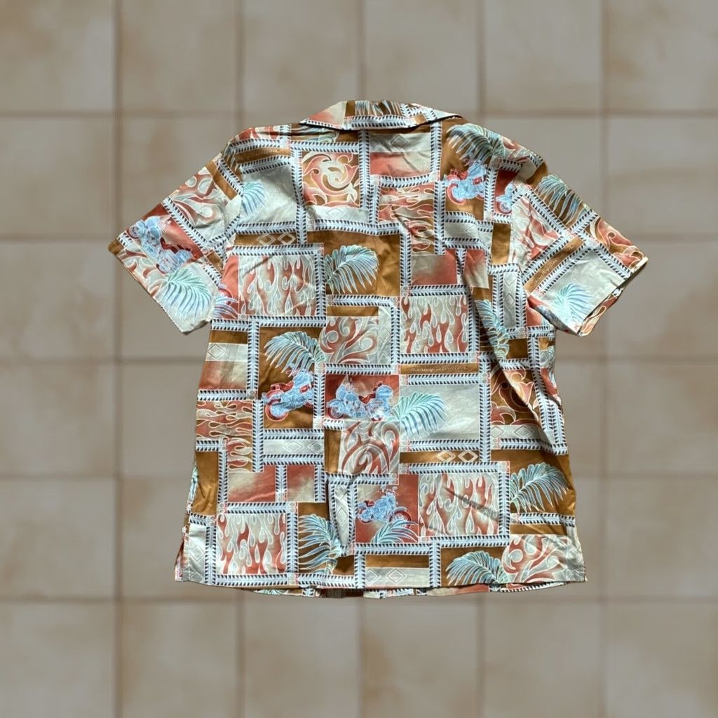 Harley Davidson VINTAGE Harley-Davidson Motorcycles Hawaiian Shirt Womens Button Up 90s Vtg sz L Red Size L / US 10 / IT 46 - 1 Thumbnail