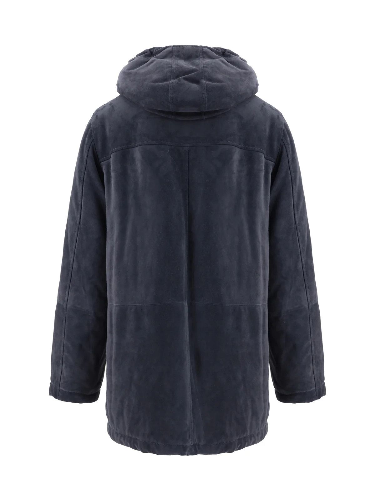 Brunello Cucinelli o1w1db10924 Padded Leather Jacket in Dark Blue Size US M / EU 48-50 / 2 - 2 Thumbnail