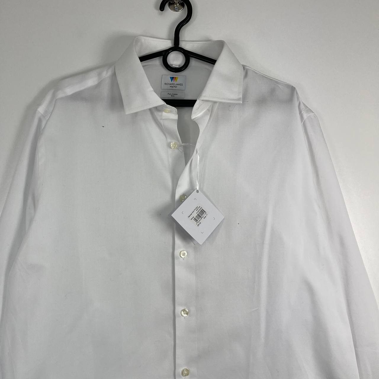 Richard James Richard James Mayfair White Shirt Cotton Slim Fit Size M Size US M / EU 48-50 / 2 - 2 Thumbnail