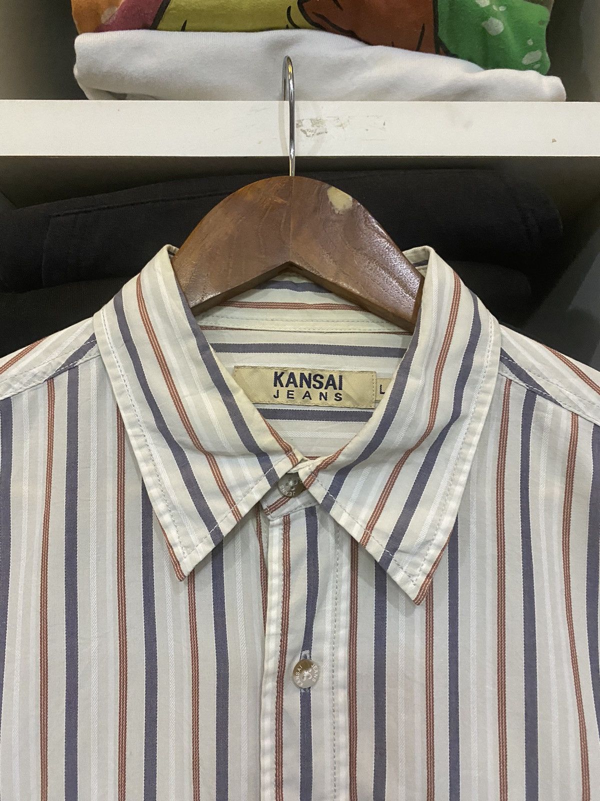 Japanese Brand × Kansai Yamamoto × Vintage Vintage Kansai Jeans Button Shirt Size US L / EU 52-54 / 3 - 6 Thumbnail