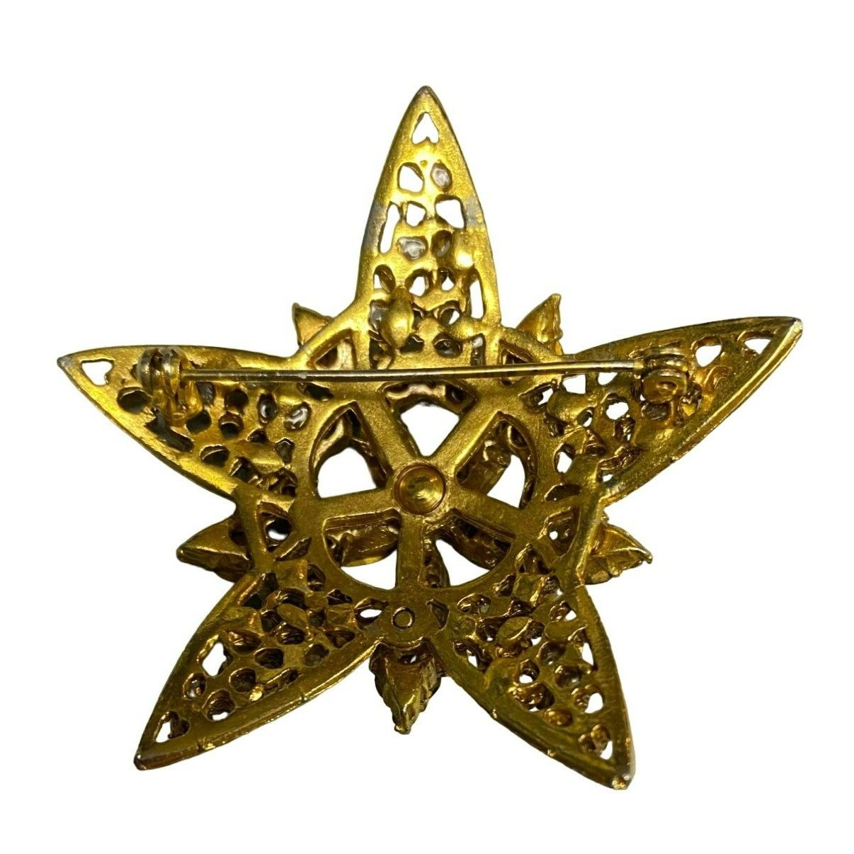 Other Vintage Gold Tone Austrian Brooch & Clip Earrings Set With A Size ONE SIZE - 3 Thumbnail