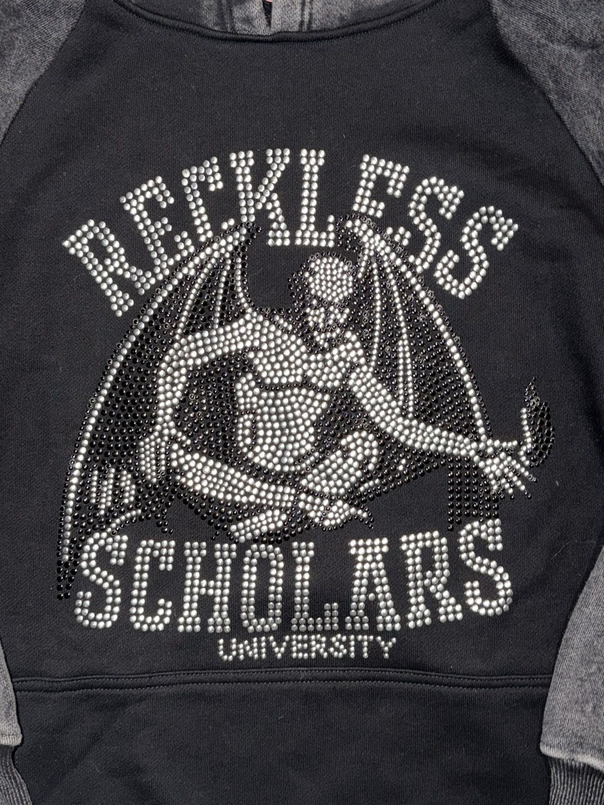 Reckless Scholars Reckless Scholars University Stonewashed Studded Hoodie Size US M / EU 48-50 / 2 - 2 Thumbnail