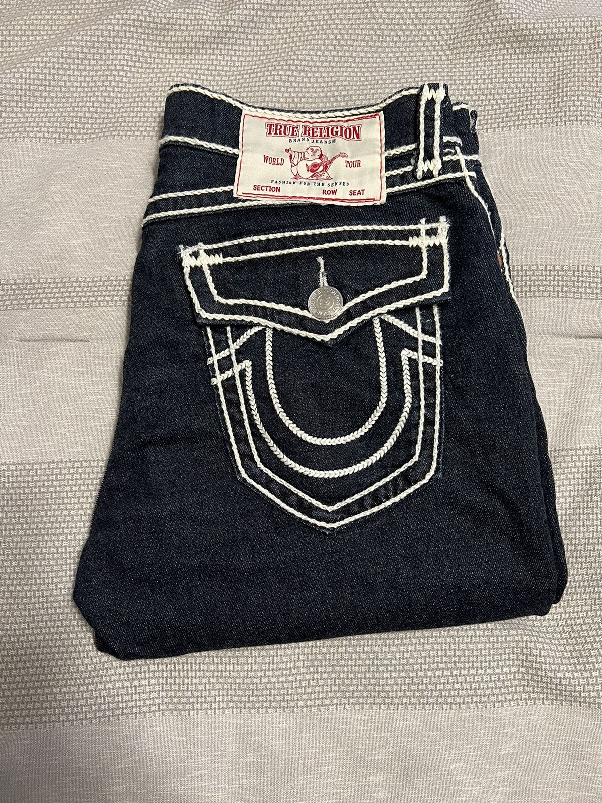 image of True Religion Rick Rope Stitch Jean in Blue, Men's (Size 34)