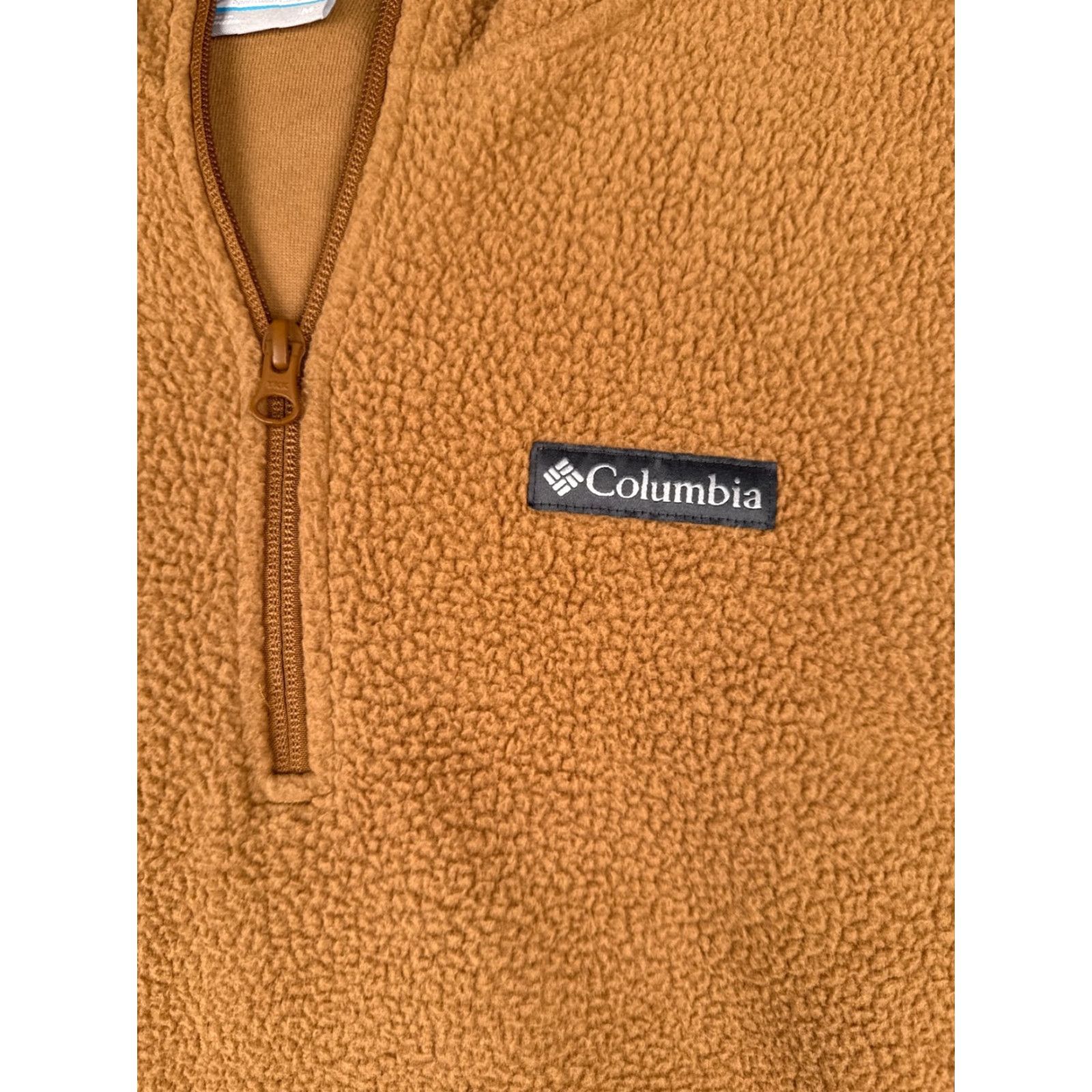 Vintage Columbia Mens Sweater Pullover Hoodie 1/4 Zip Front Pocket Fleece Brown M Casual Outdoor Classic Size US M / EU 48-50 / 2 - 6 Thumbnail