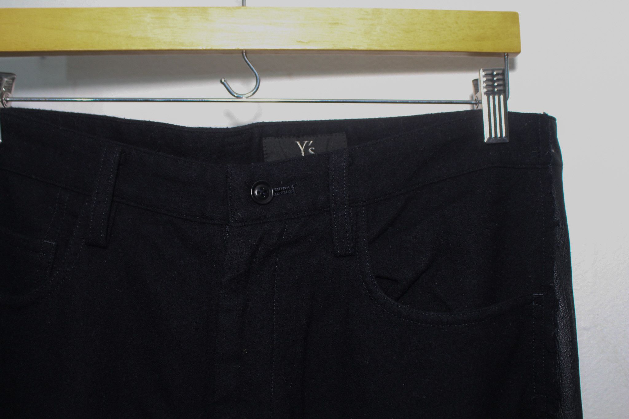 Yohji Yamamoto Y's Wool Sheepskin Leather Trim Pants/Trousers Size US 32 / EU 48 - 4 Thumbnail
