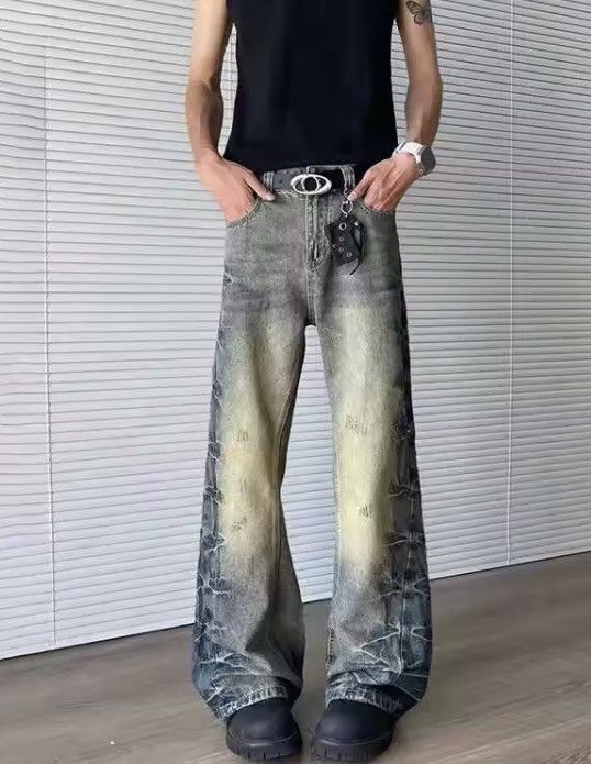 Japanese Brand Side Denim Grunge Pant Size US 32 / EU 48 - 4 Thumbnail
