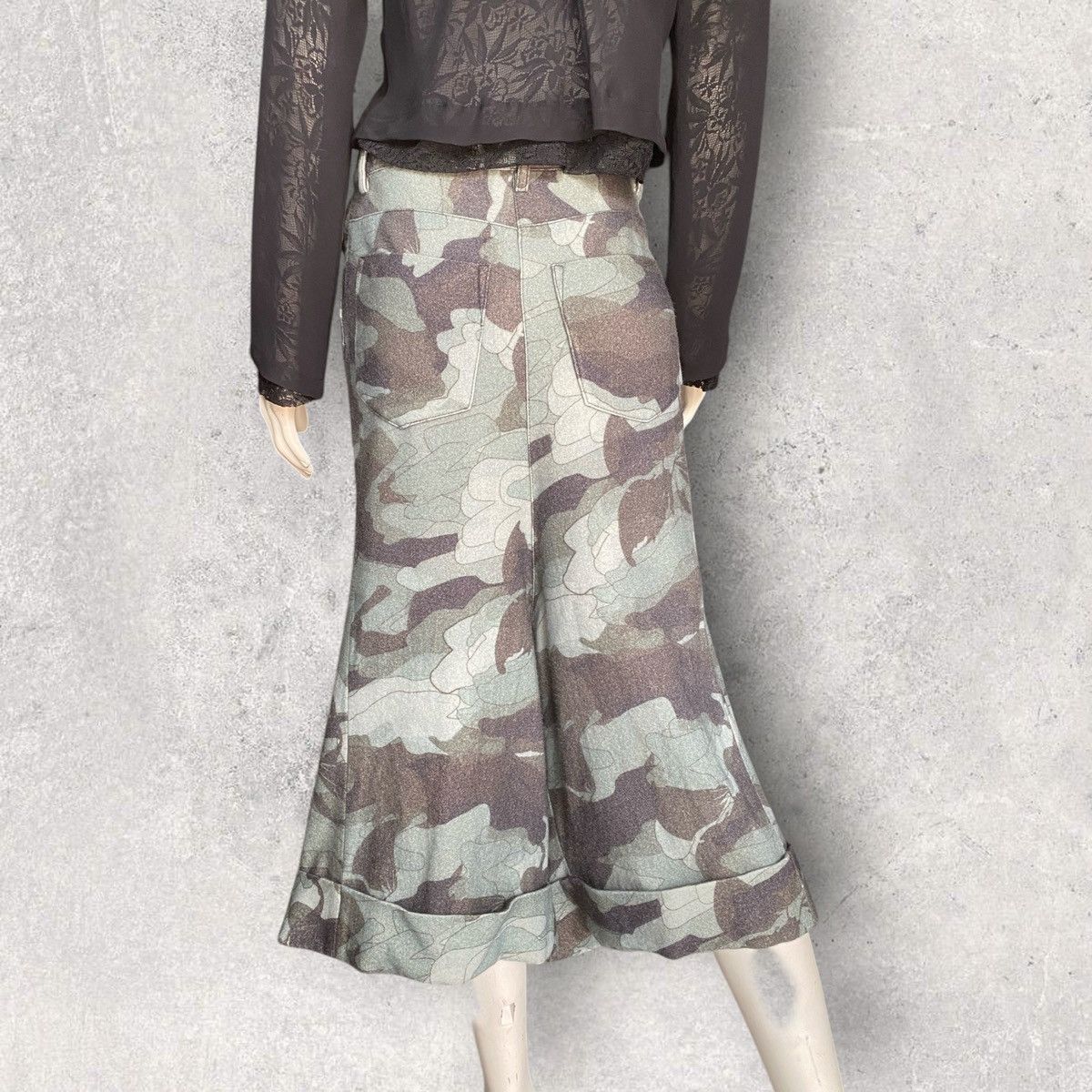 Yohji Yamamoto Regulation Wool Camo Mermaid Pants Size 30" / US 8 / IT 44 - 3 Thumbnail