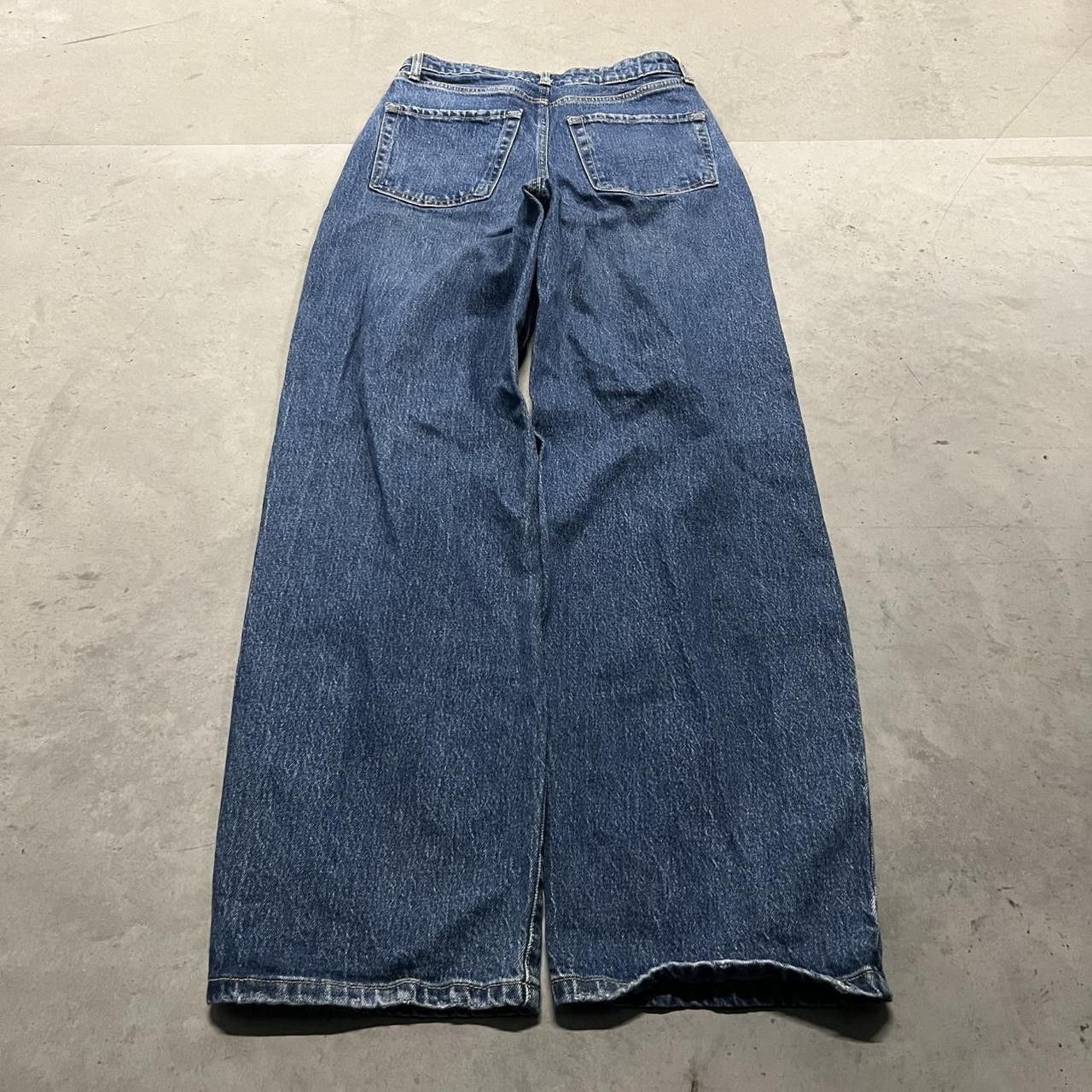 Vintage Crazy Vintage Y2K/2000s Super high-rise Baggy Dark wash Ripped Distressed Denim Jeans! Size US 26 / EU 42 - 4 Thumbnail