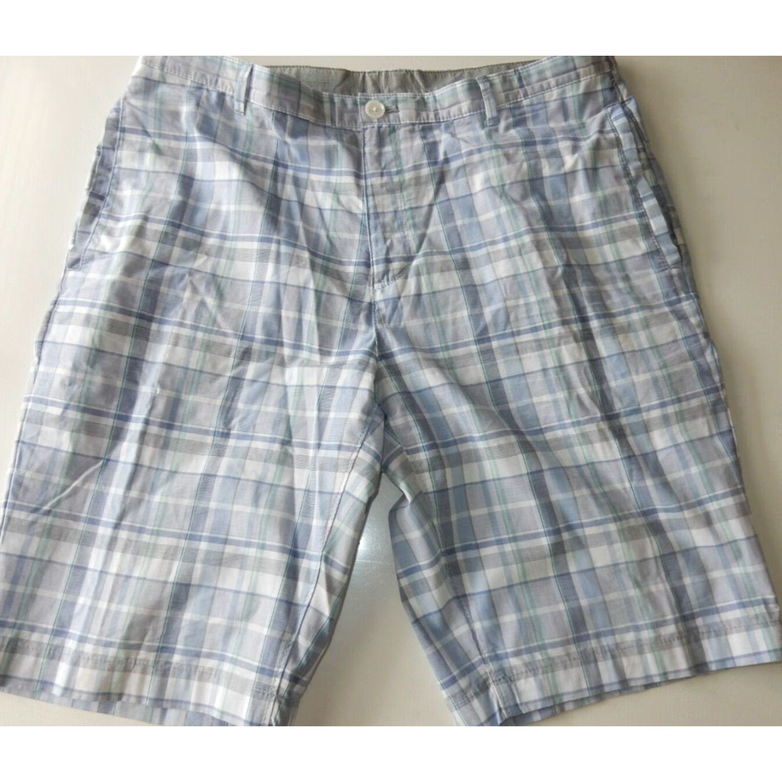 Calvin Klein VINTAGE Calvin Klein Men's Shorts Chino Size 34 Gray Plaid Casual Summer Size US 34 / EU 50 - 2 Thumbnail