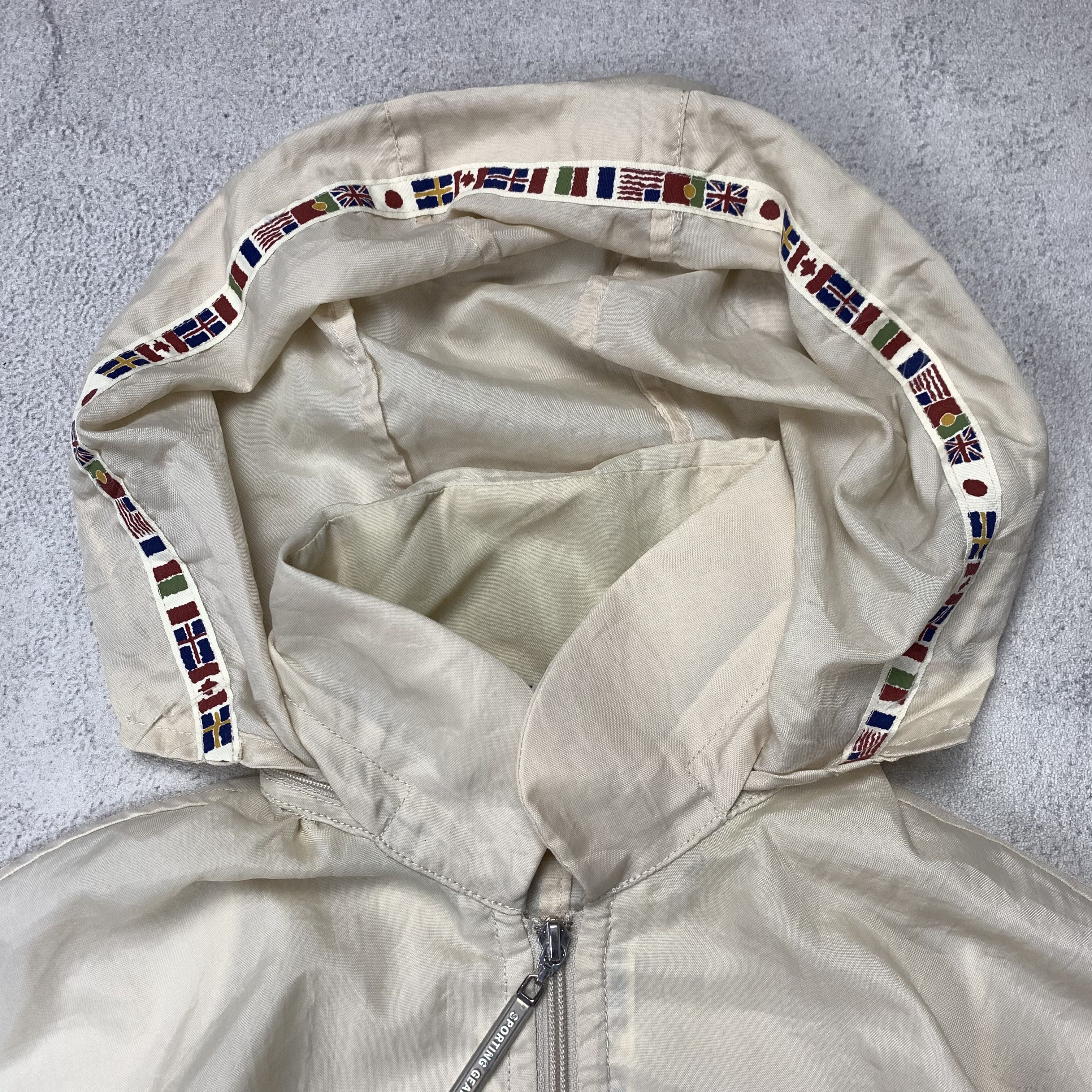 Vintage 90s Hai Sporting Gear Multi Flag Jacket Zip Up