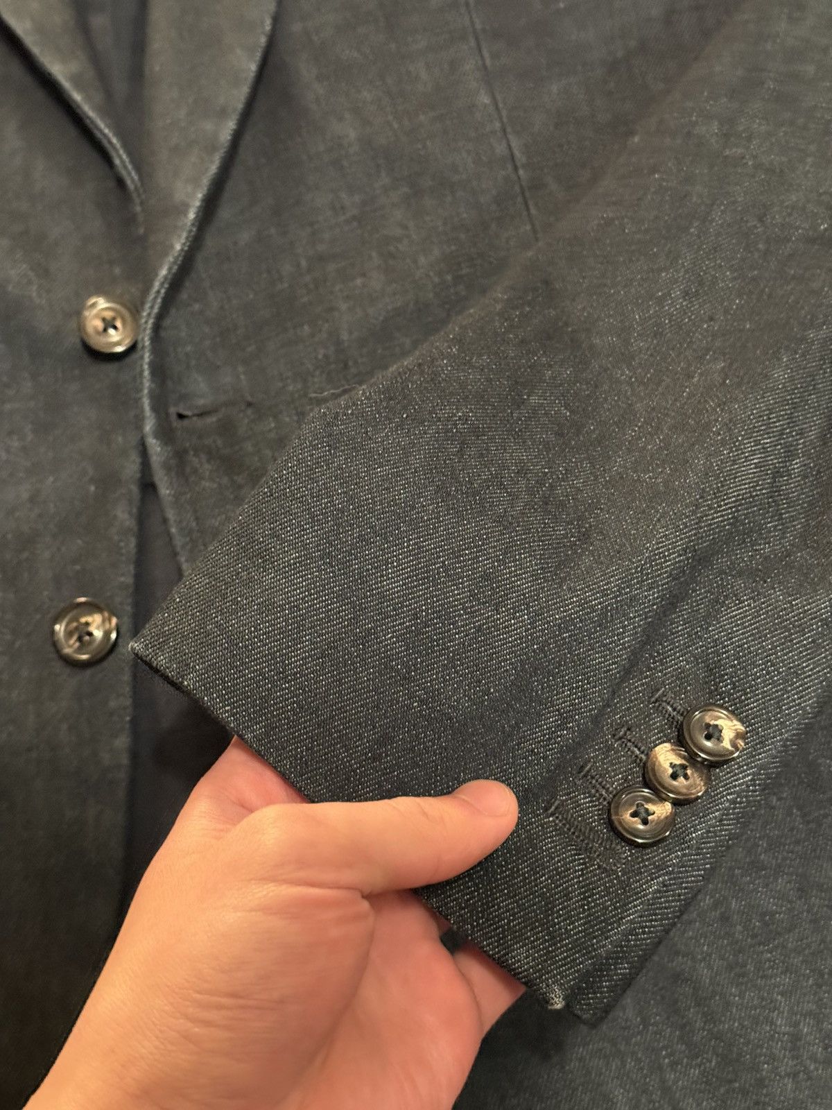 Maison Margiela Maison Margiela Slim Denim Tailored Blazer Size 50S - 6 Thumbnail