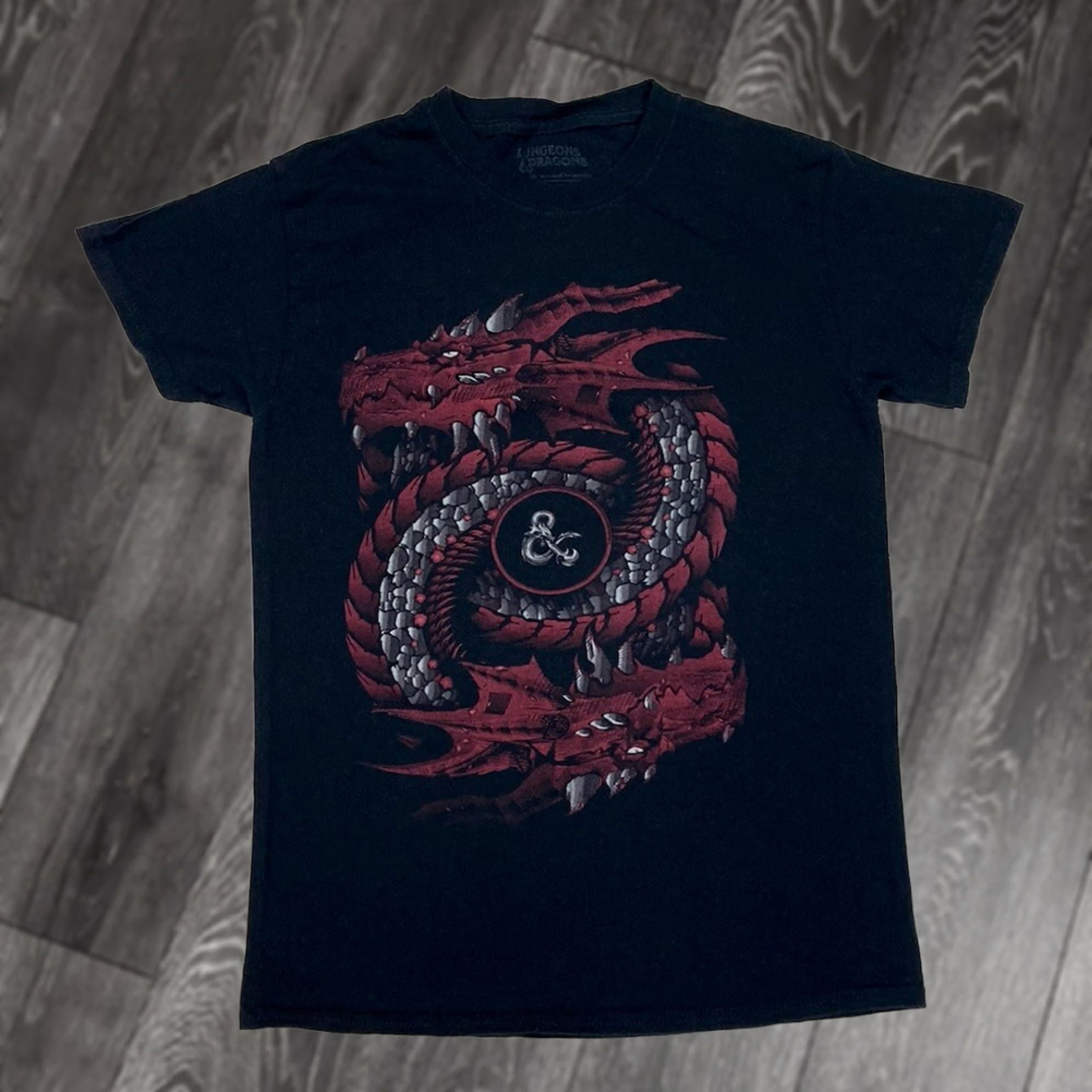 Vintage Dungeons & Dragons T-Shirt Women Small Black Short Sleeve Crew Neck Pullover Casual Party/Cocktail Travel Size S / US 4 / IT 40 - 1 Thumbnail
