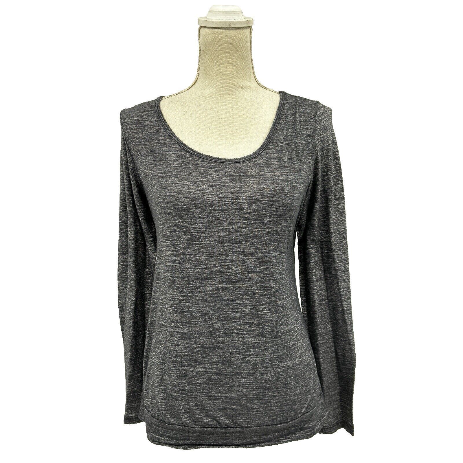 Other Beyond Yoga L Gray Open Back Long Sleeve Workout Top Activew Size L / US 10 / IT 46 - 1 Thumbnail